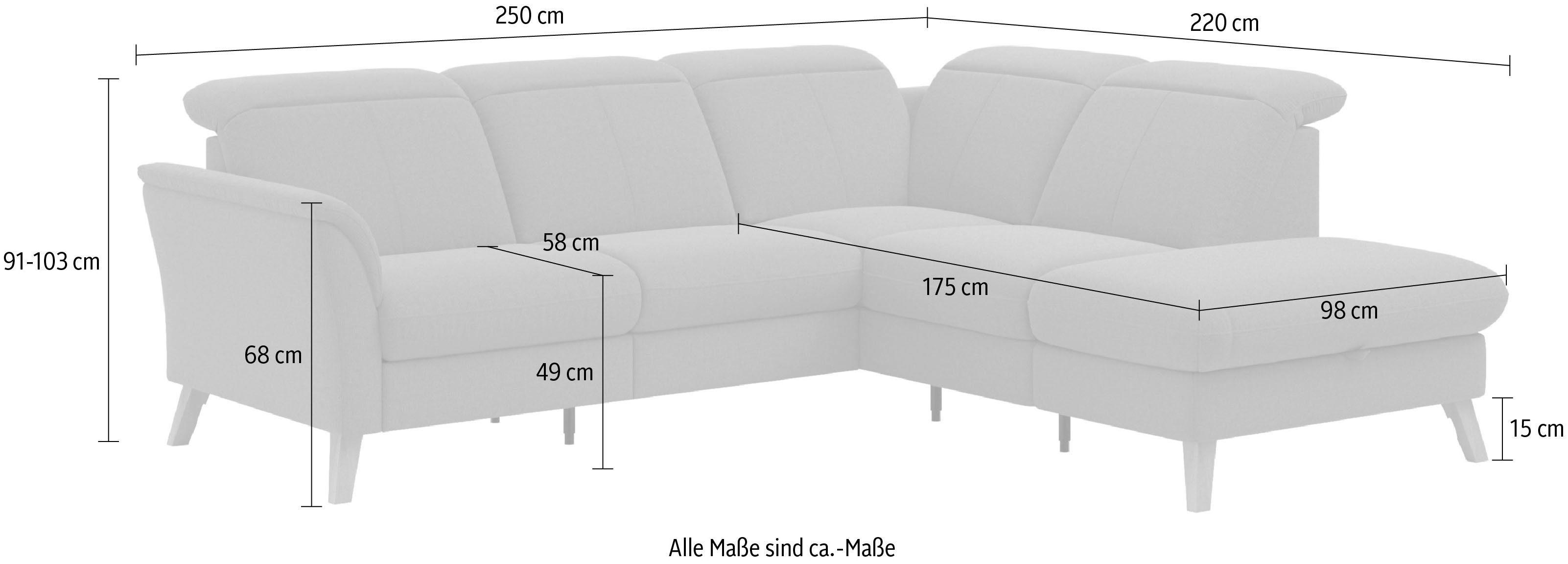 sit&more Hoekbank Romero L-vorm naar keuze met of zonder tv-functie, slaapfunctie, bedkist