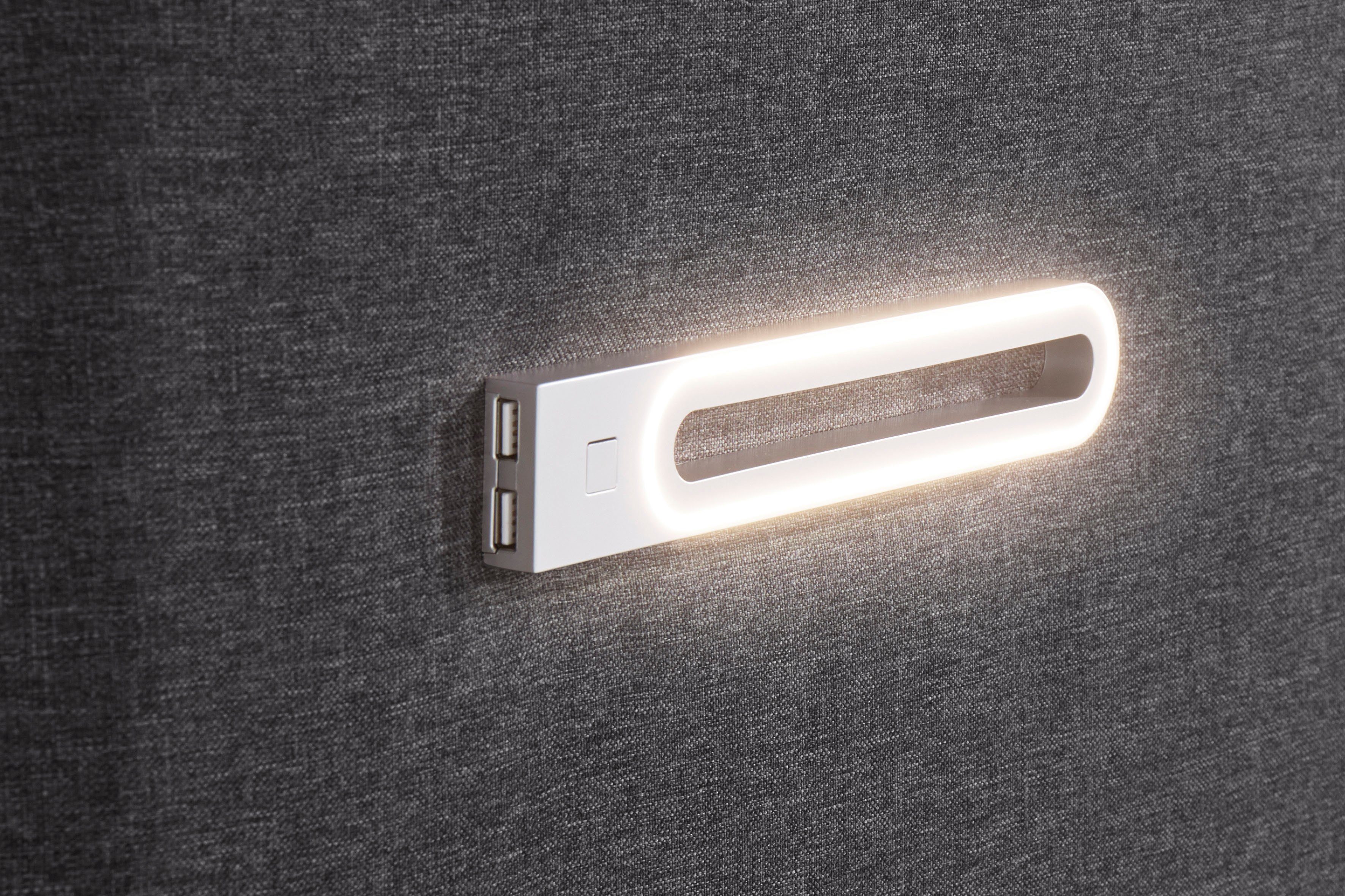 INOSIGN Boxspring Luan Laden, ledverlichting en topmatras, in breedte 120 cm en 180 cm