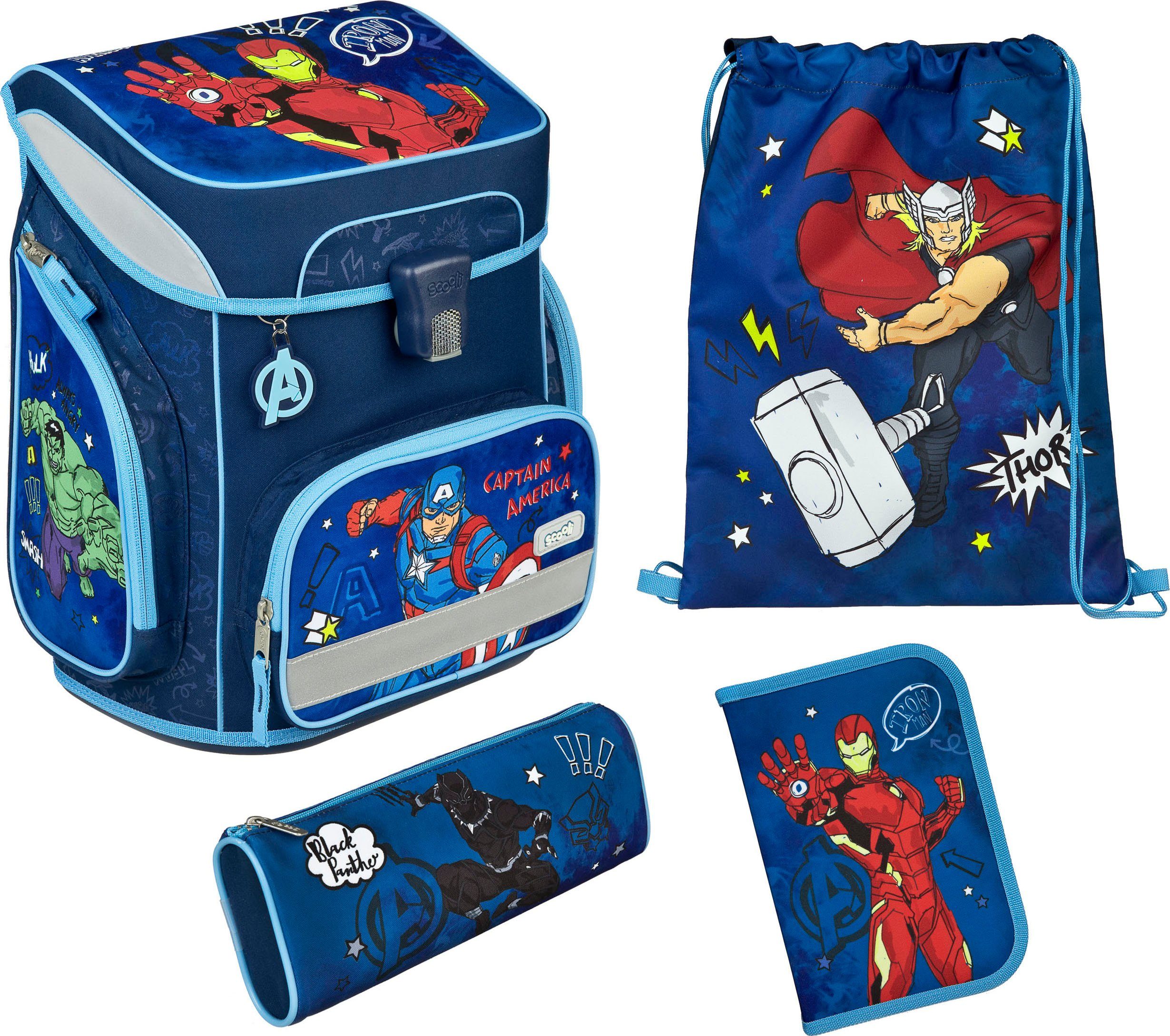 Scooli Schooltas EasyFit, Avengers (5-delig)