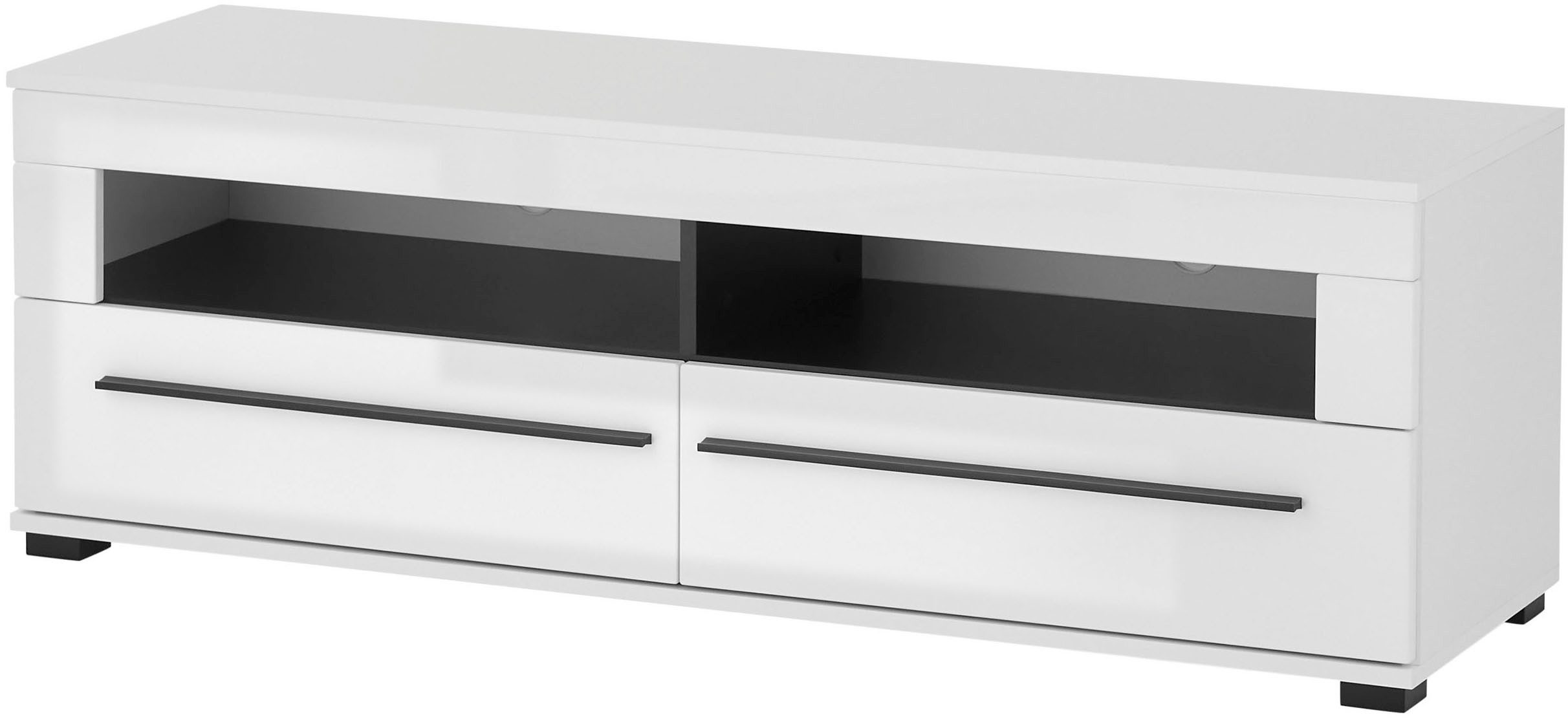 INOSIGN Tv-meubel Modern TV-meubel, commode in Eiken Evoke of wit zwarte stanggreep, voldoende opbergruimte, veelzijdig inzetbaar