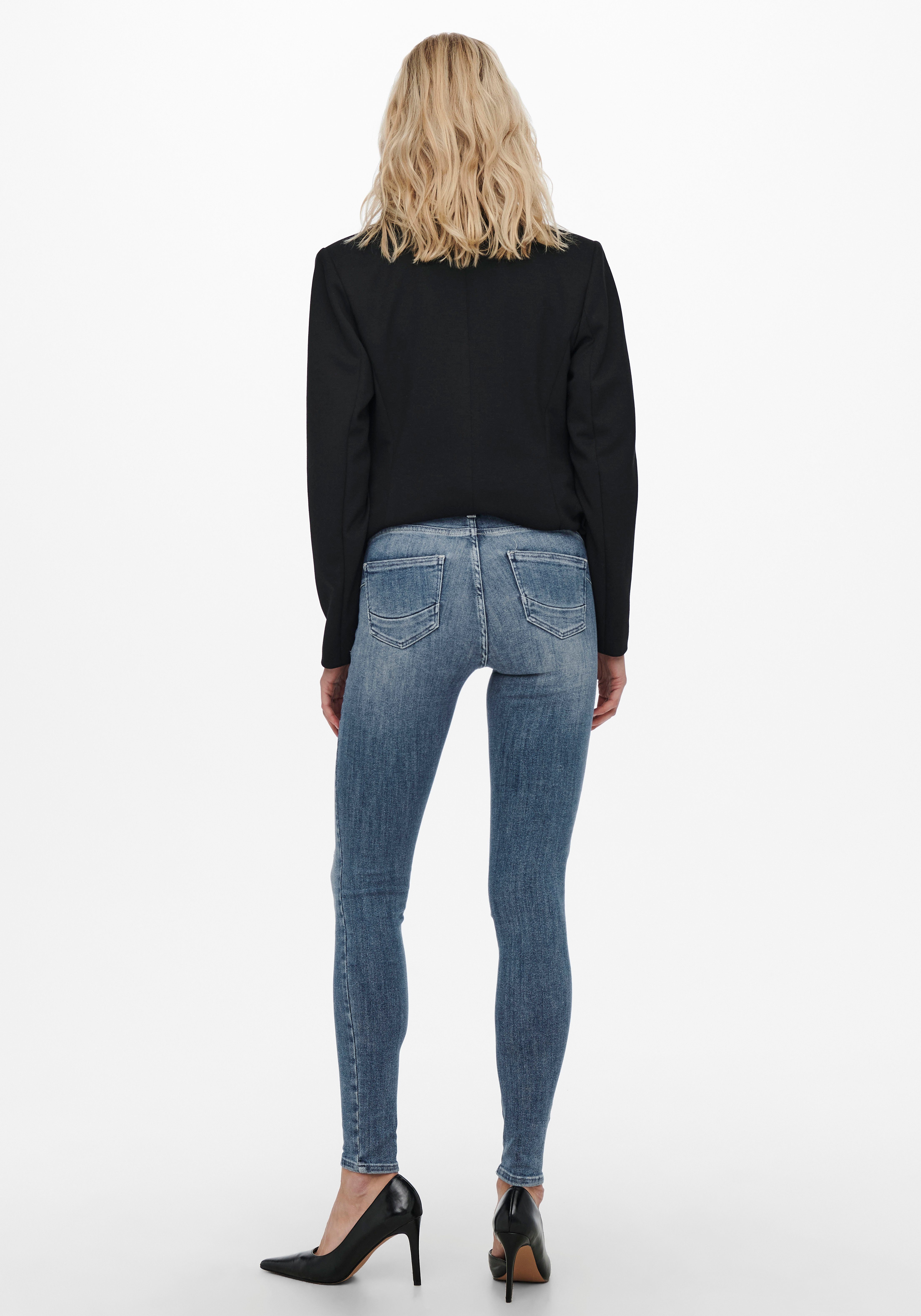 only skinny fit jeans onlpower life mid push blauw
