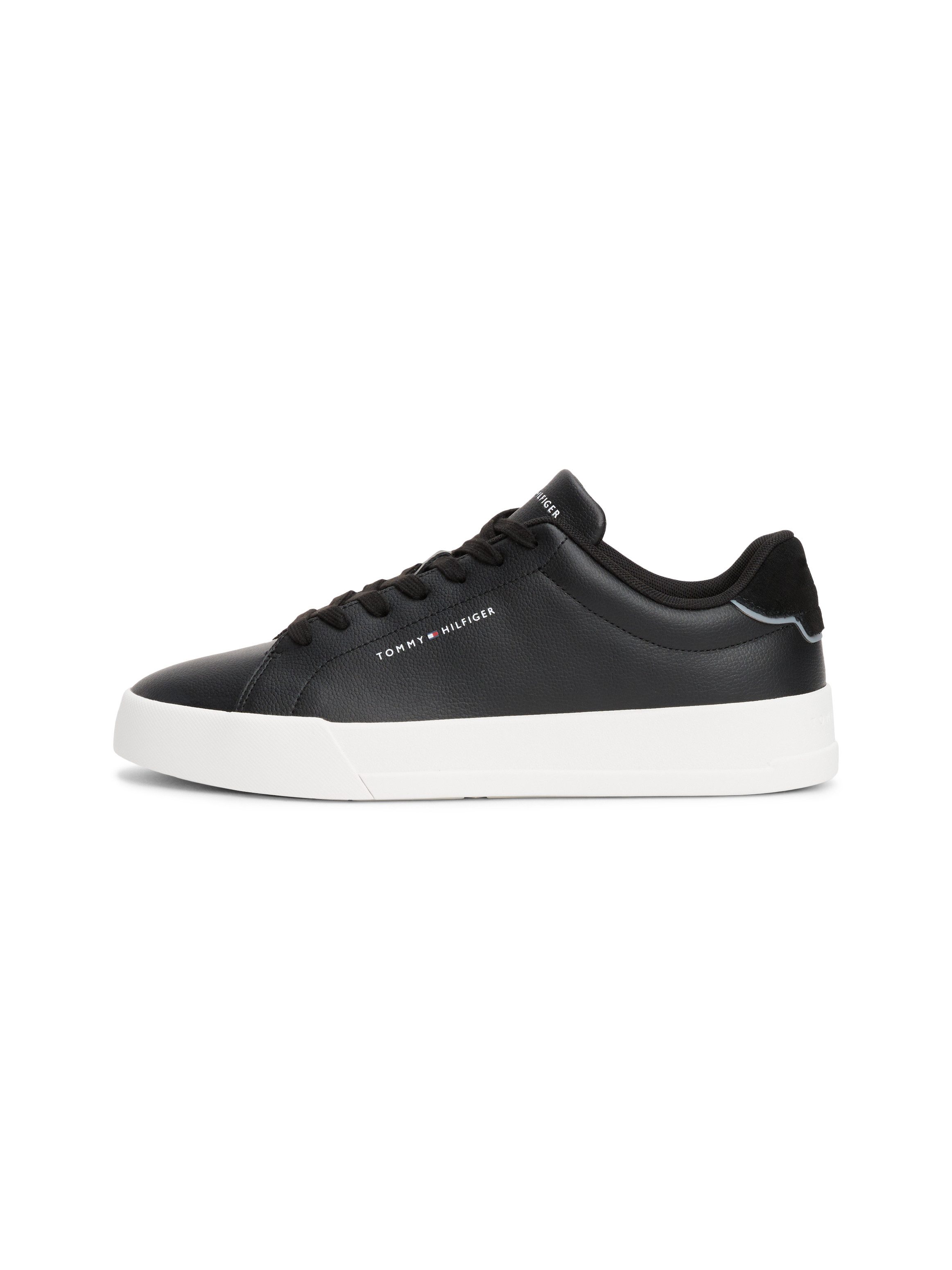 Tommy Hilfiger Plateausneakers TH COURT LTH DETAIL ESS , vrijetijdsschoen, lage schoen, veterschoen met zijlijk logo-opdruk