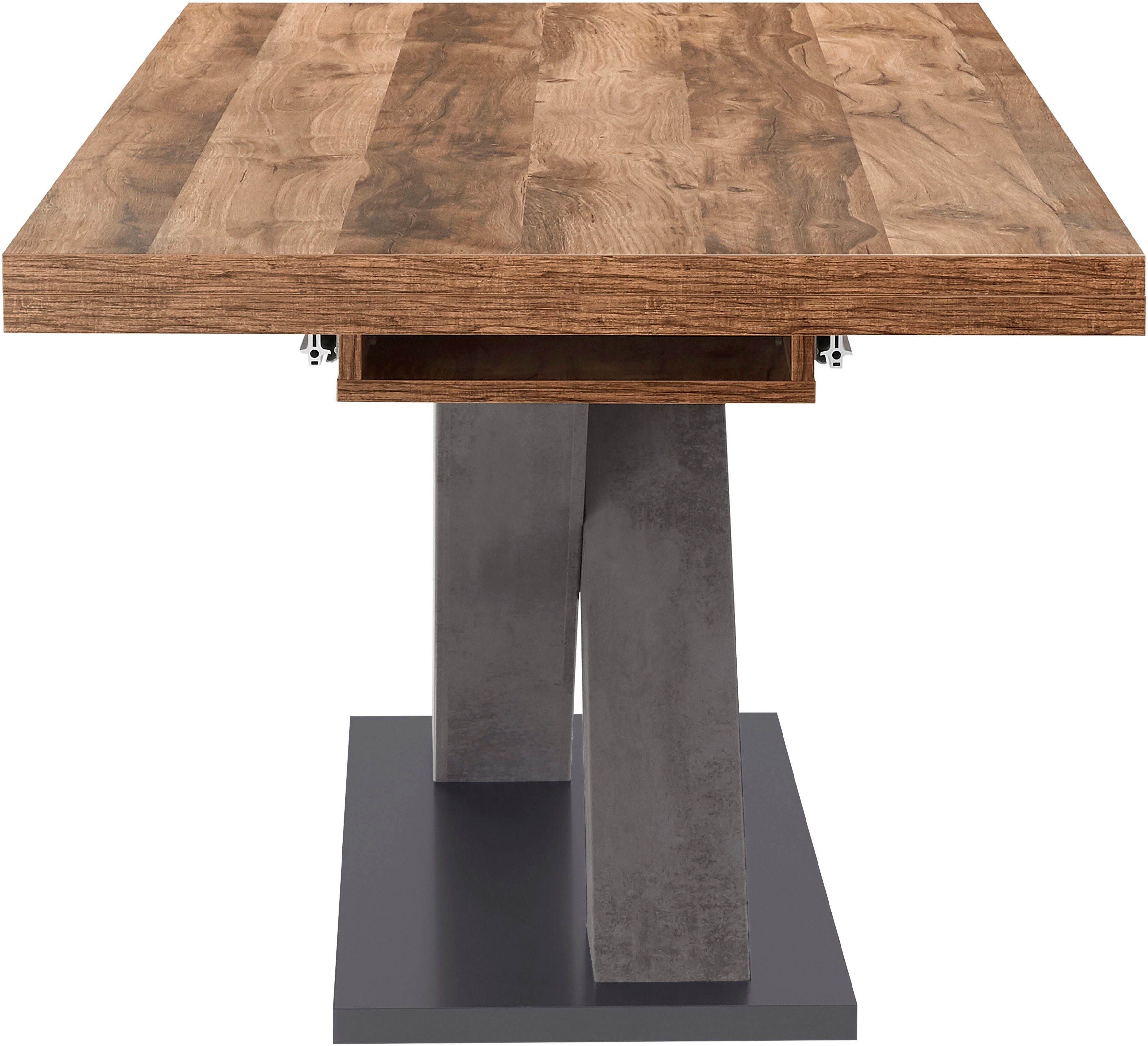 Mäusbacher Eettafel Comfort tafel TOPSELLER! Mäusbacher eettafel met X-frame en voetplaat. Breedte 180-280