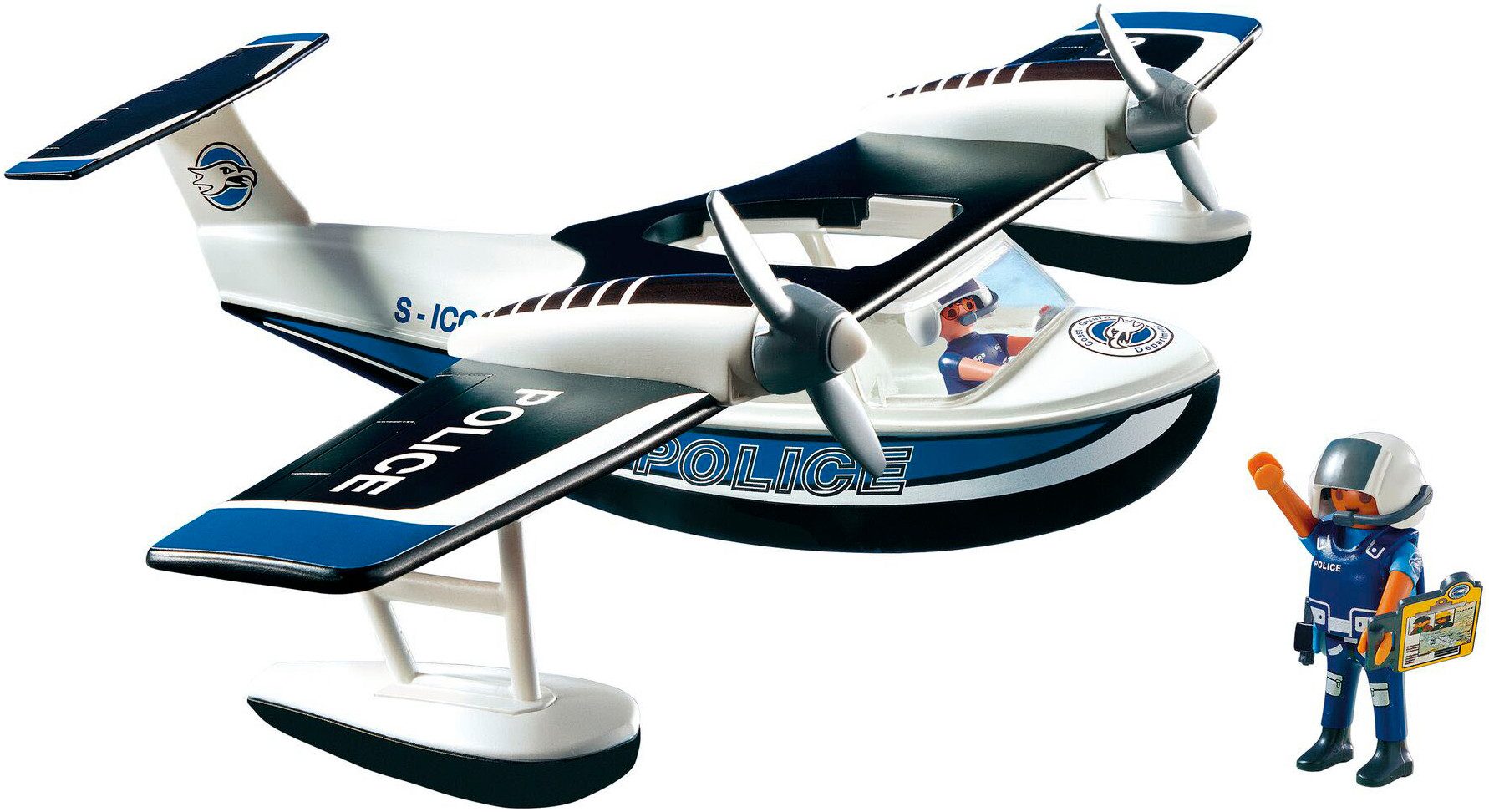 Playmobil® Constructie-speelset Polizei Wasserflugzeug (4445), Action Heroes (30-delig)