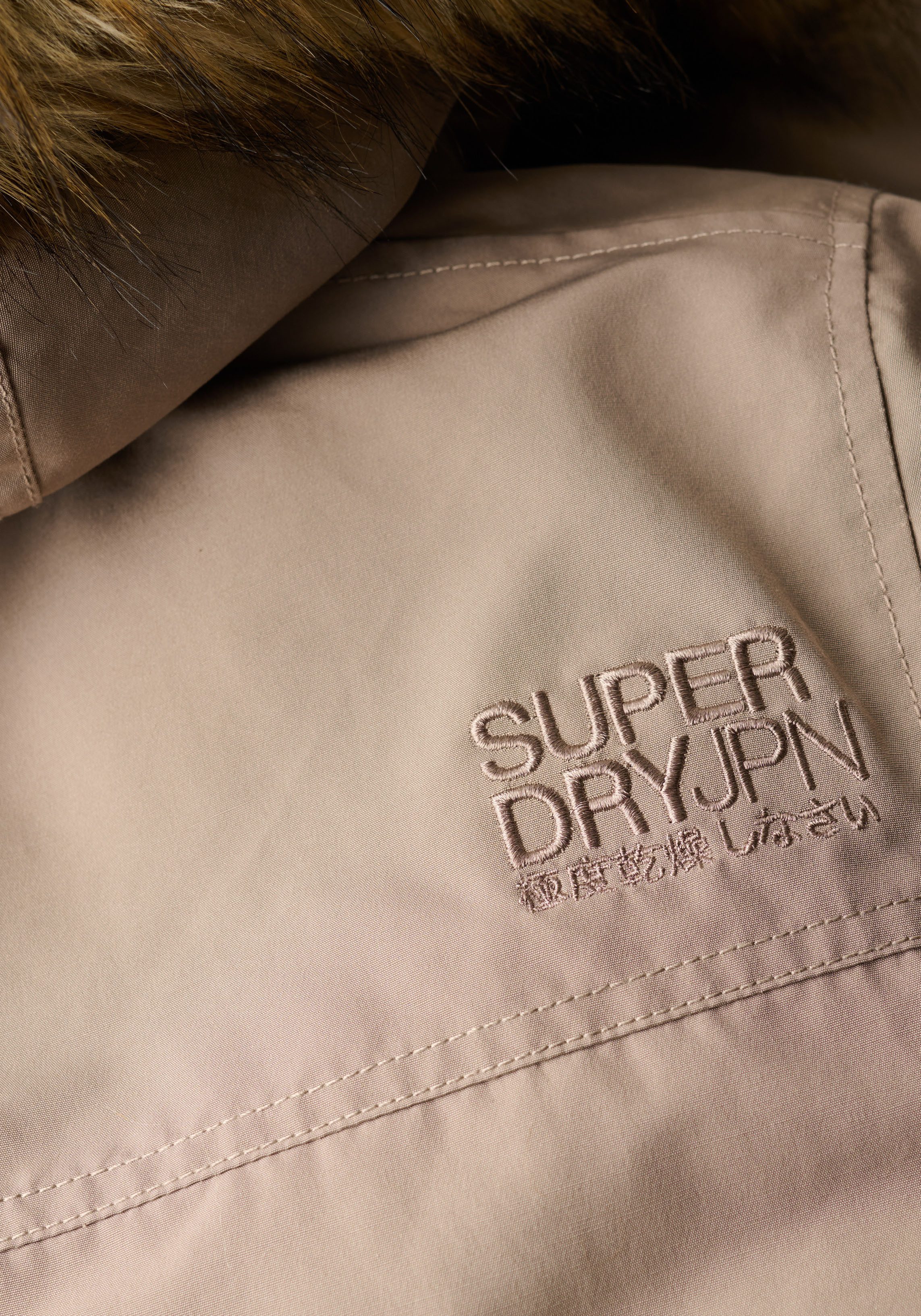 Superdry Gewatteerde jas EVEREST FAUX FUR PARKA JACKET