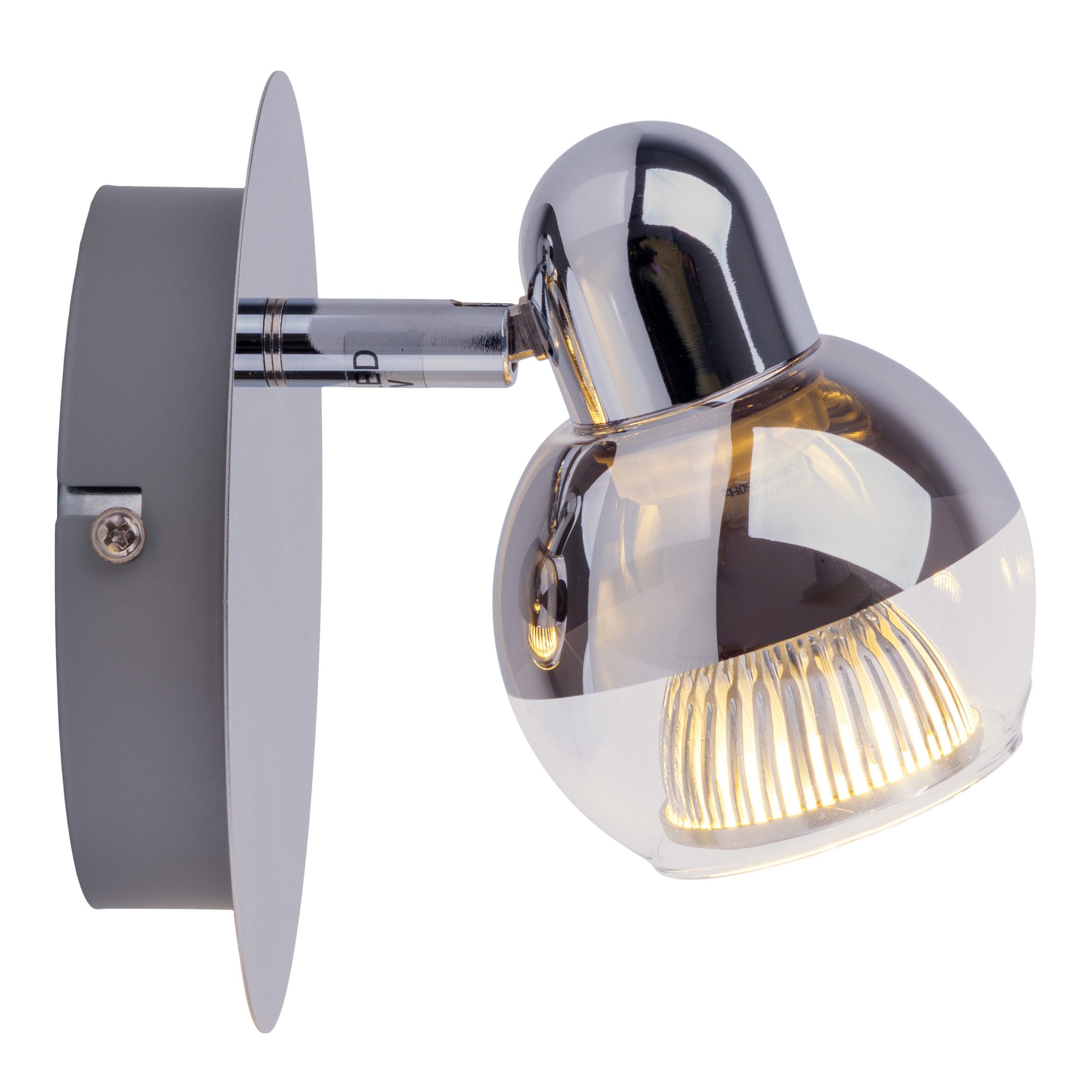 näve Wandlamp Boccia 1-lamps, glas in amber d: 23,5cm, toevoerkabel 150cm zwart, e27 excl. lichtbron (1 stuk)