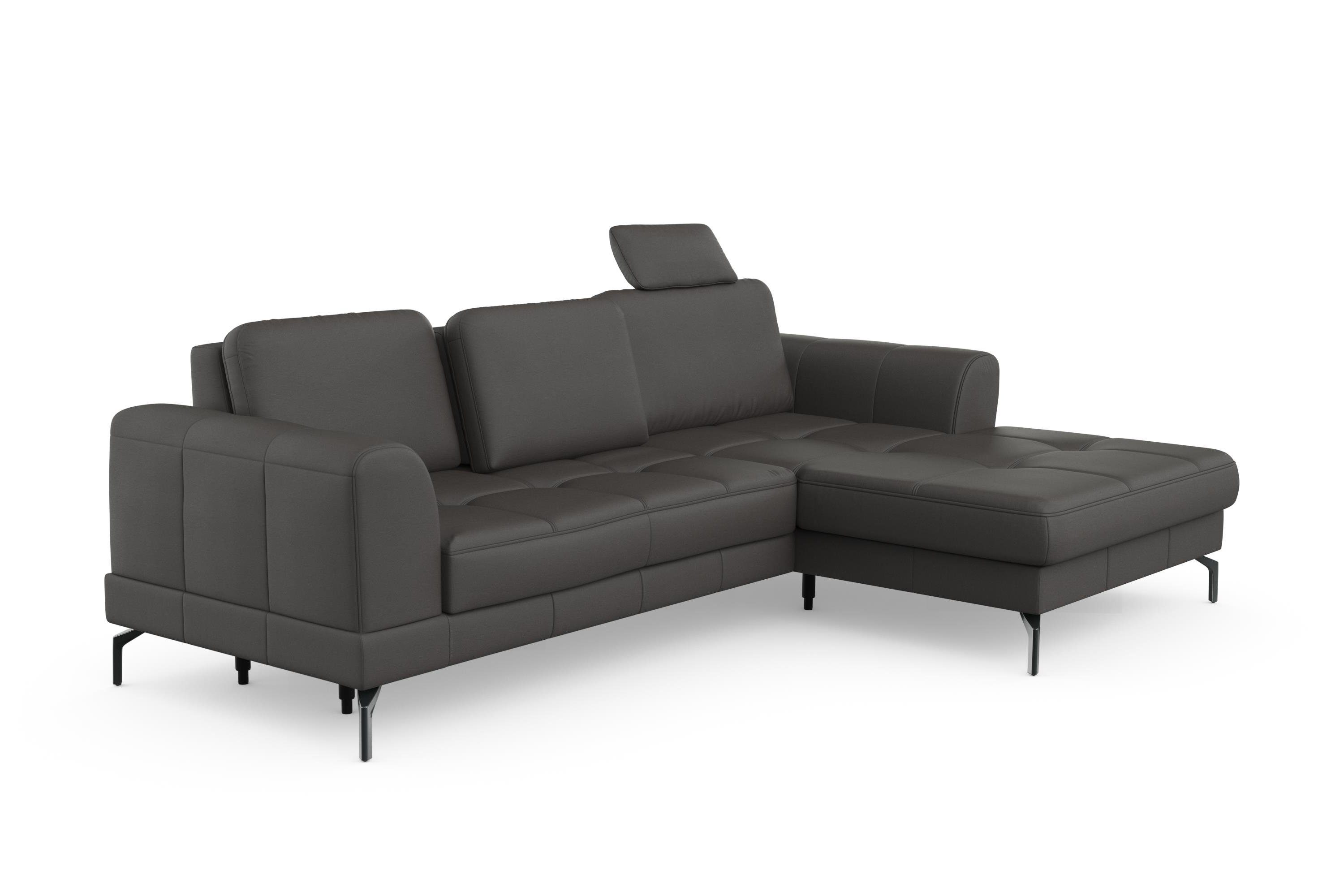 sit&more Hoekbank Bendigo L-vorm inclusief zitdiepteverstelling, bodemvrijheid 15 cm, 2 pootkleuren