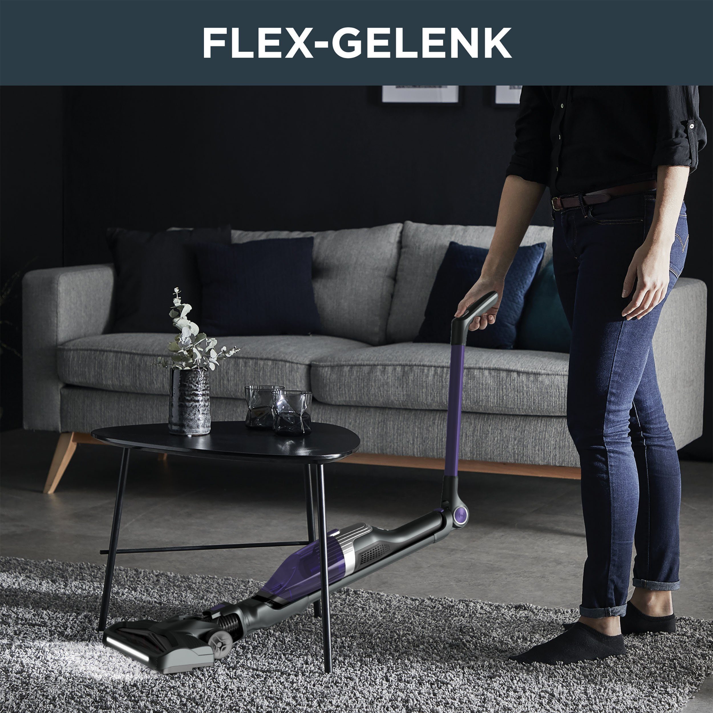 Rowenta Accu-kruimeldief en -stofzuiger RH1238 Xtrem Compact krachtig, vloeroplaadstation, multifunctionele reiniging, flex-gewricht