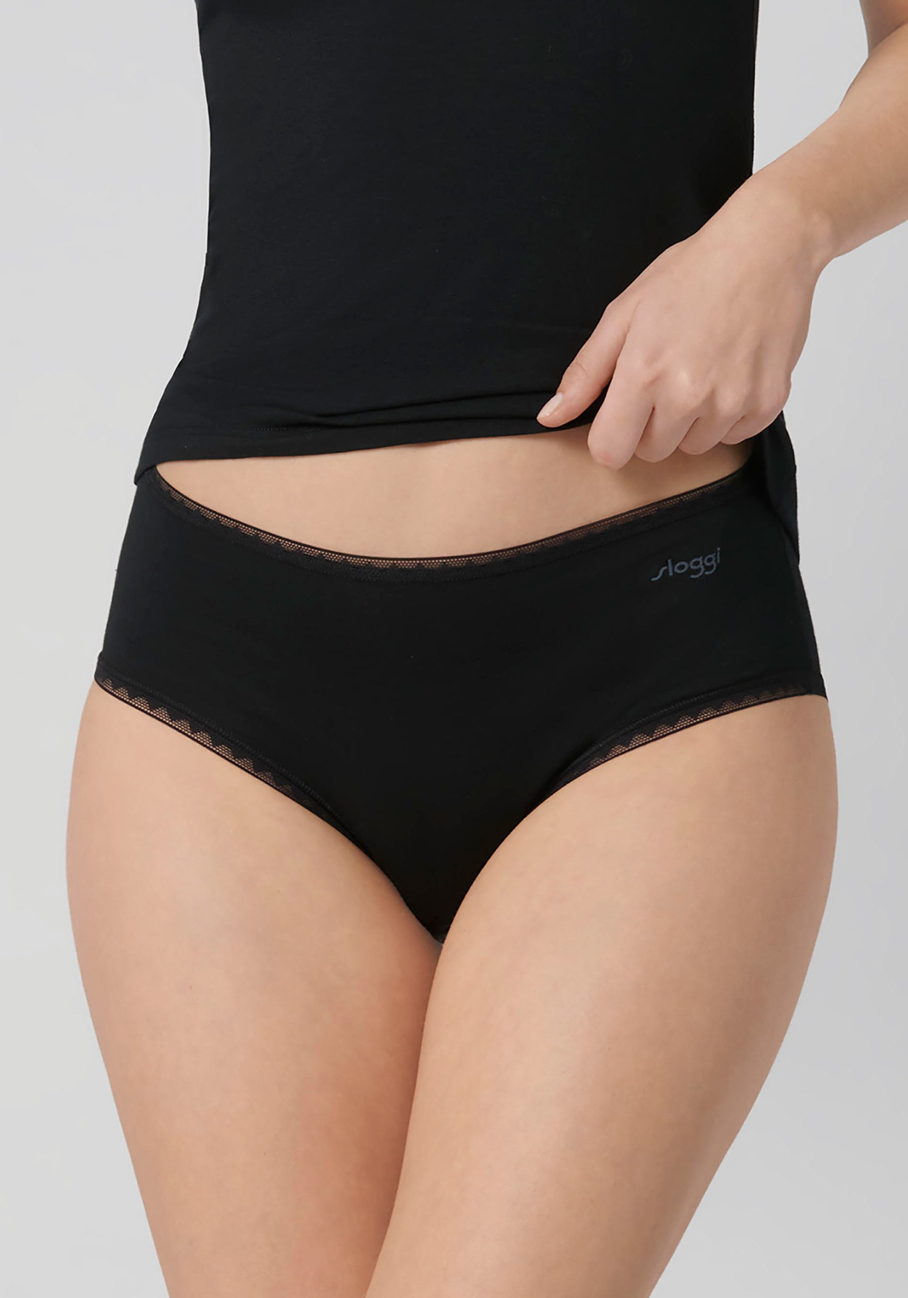Sloggi Slip GO Midi C2P zachte kantdetails (2 stuks, Set van 2)
