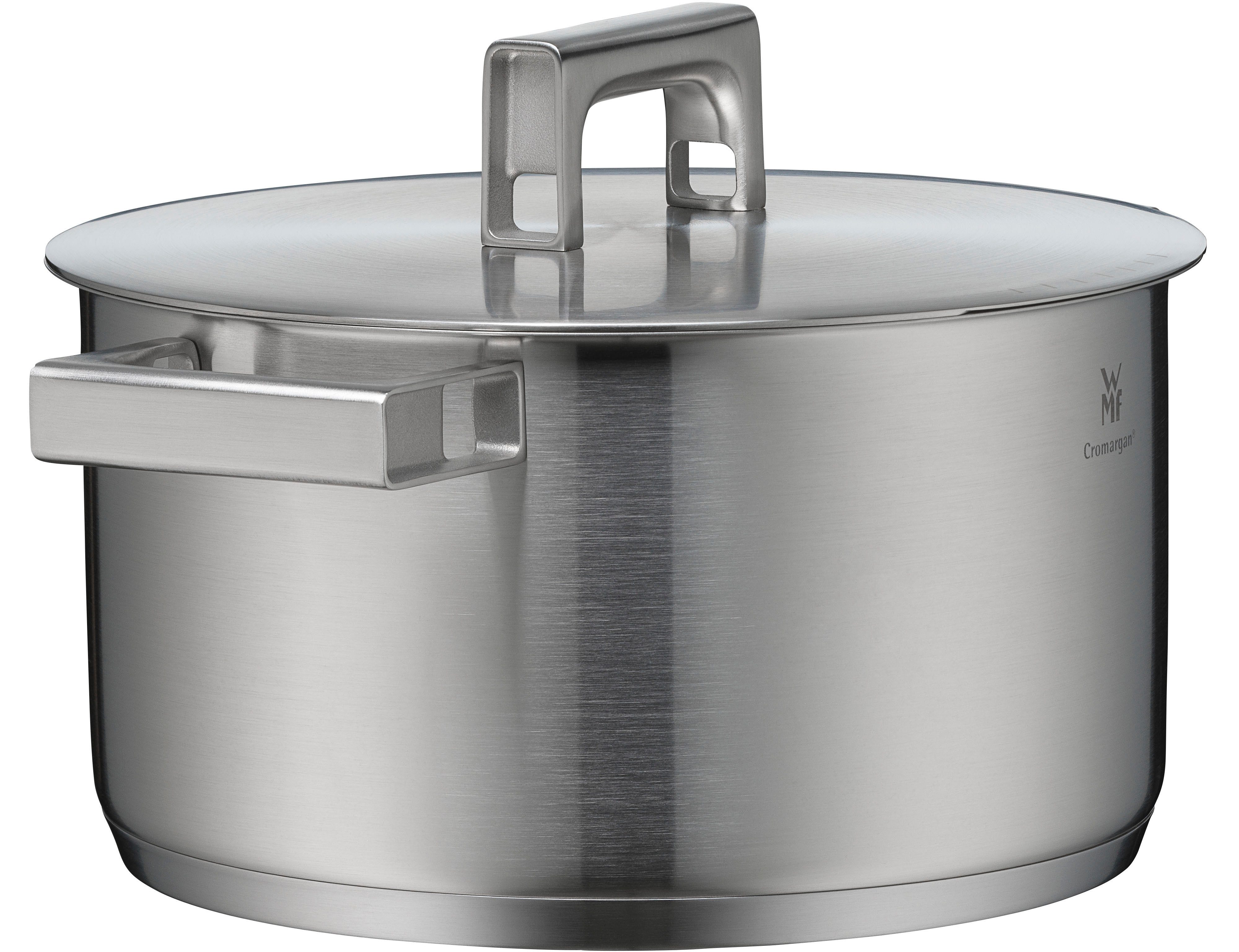 WMF Pannenset Ultimate Cool+ 9-delig, warmte reducerende cool+ handvaten, transtherm-allherdbodem (set, 9-delig)