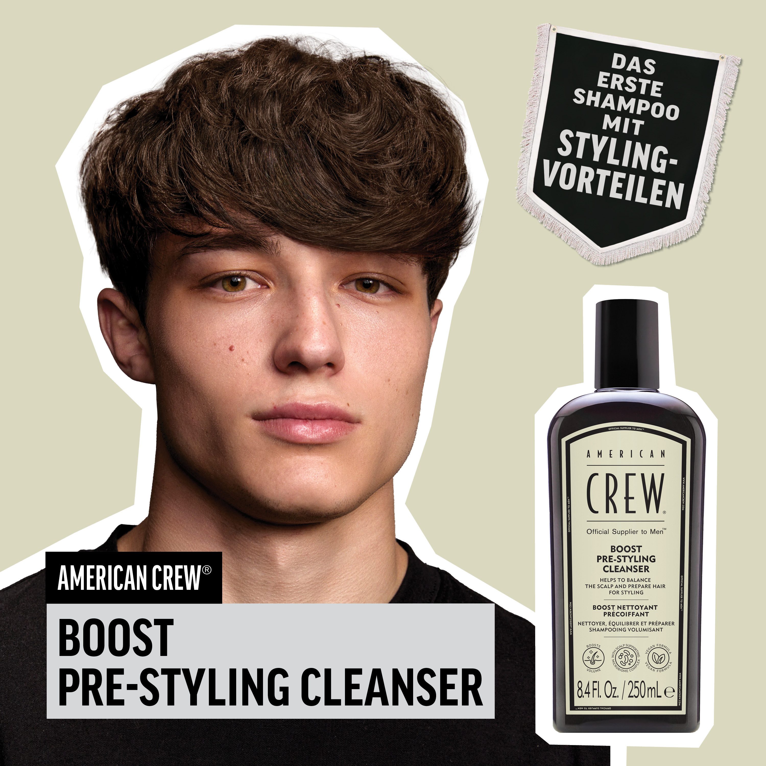 American Crew Haarshampoo Boost Pre-Styling Cleanser Shampoo 250ml (1-delig)
