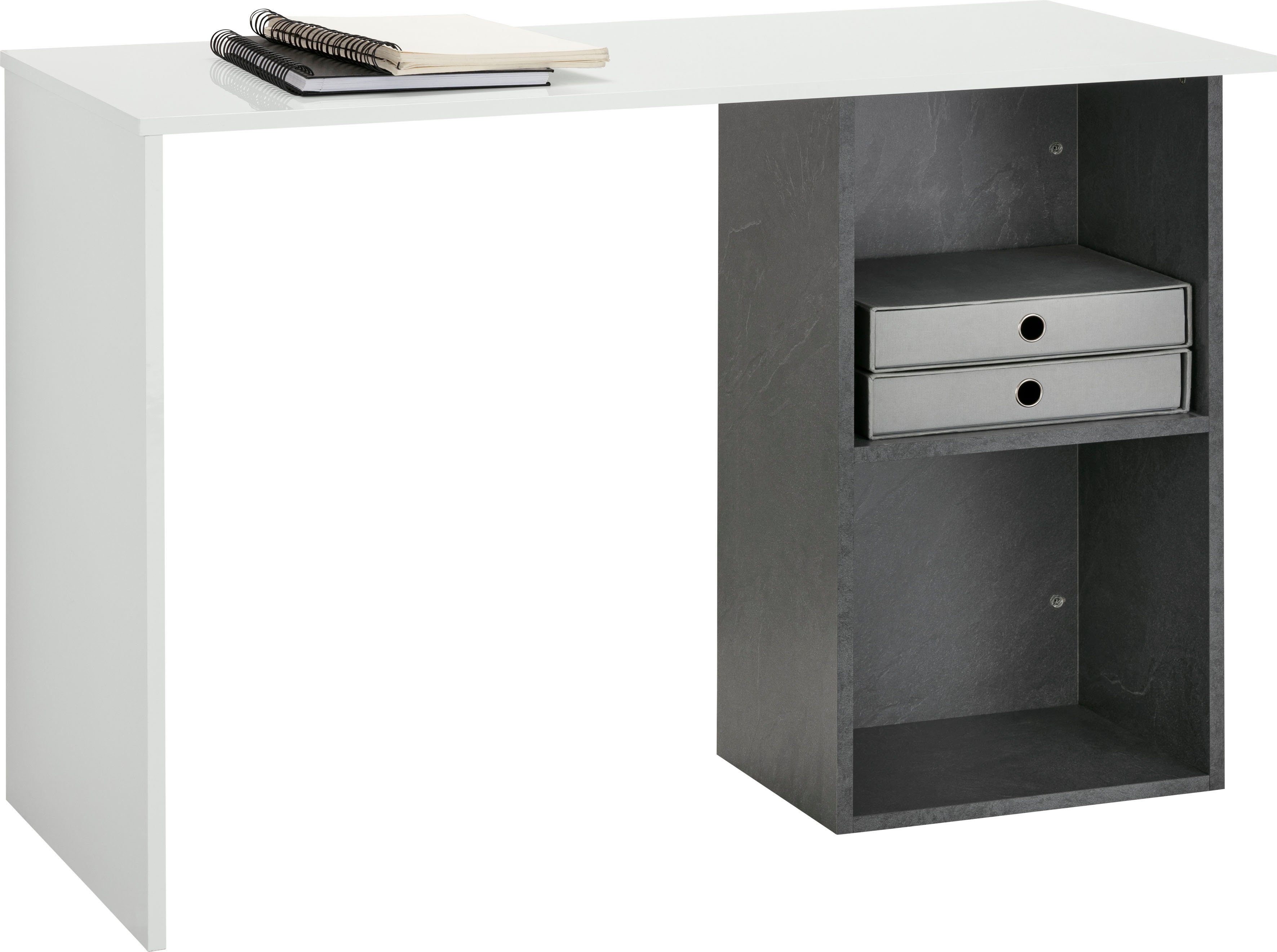 INOSIGN Bureau Conti Computertafel, modern tweekleurig ontwerp, breedte 110 cm bureaus wit