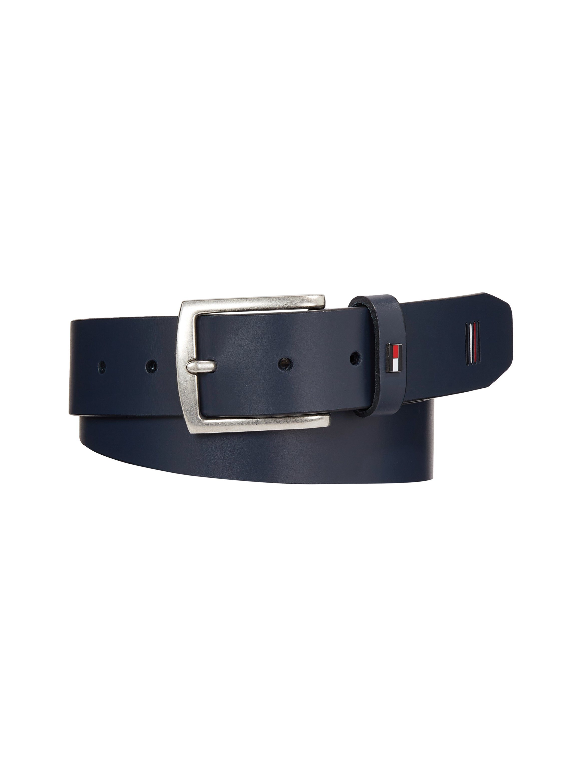 Tommy Hilfiger Leren riem DENTON 3.5 EXT met metalen label aan de sluiting