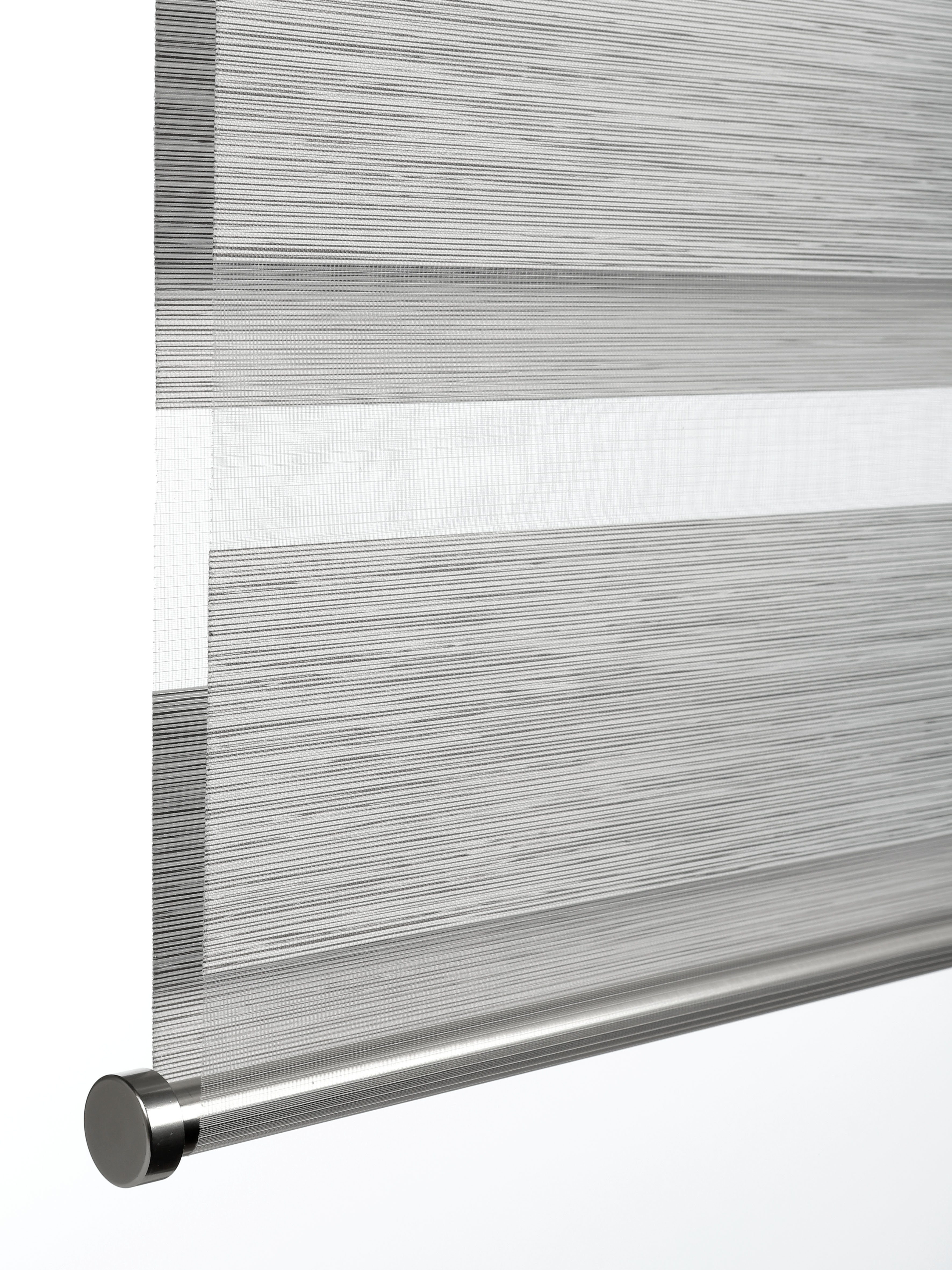 GARDINIA Duo-rolgordijn De luxe hoogwaardig totaalconcept met zilveren metalen componenten (1 stuk)