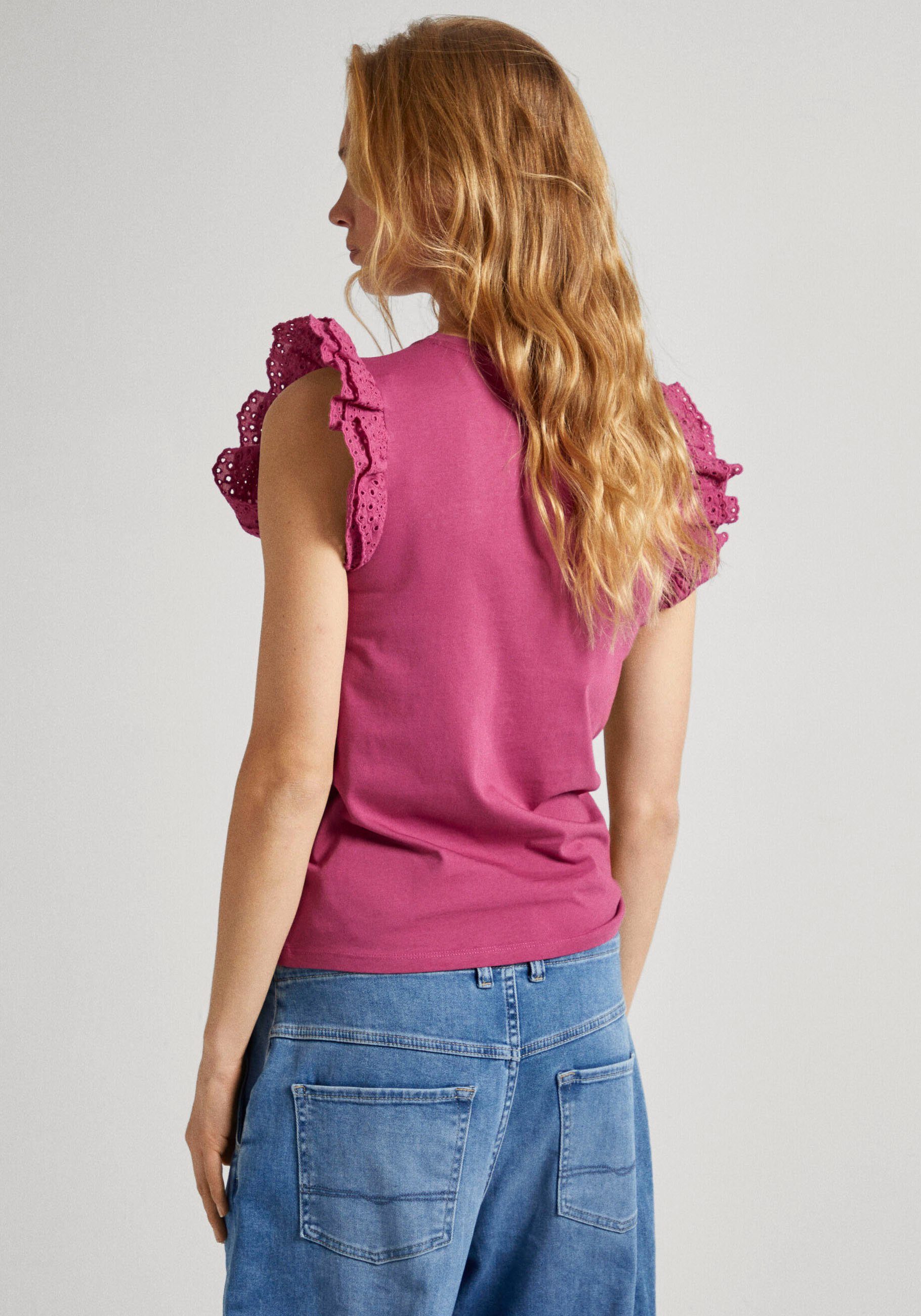 Pepe Jeans T-shirt Lindsay met ruches