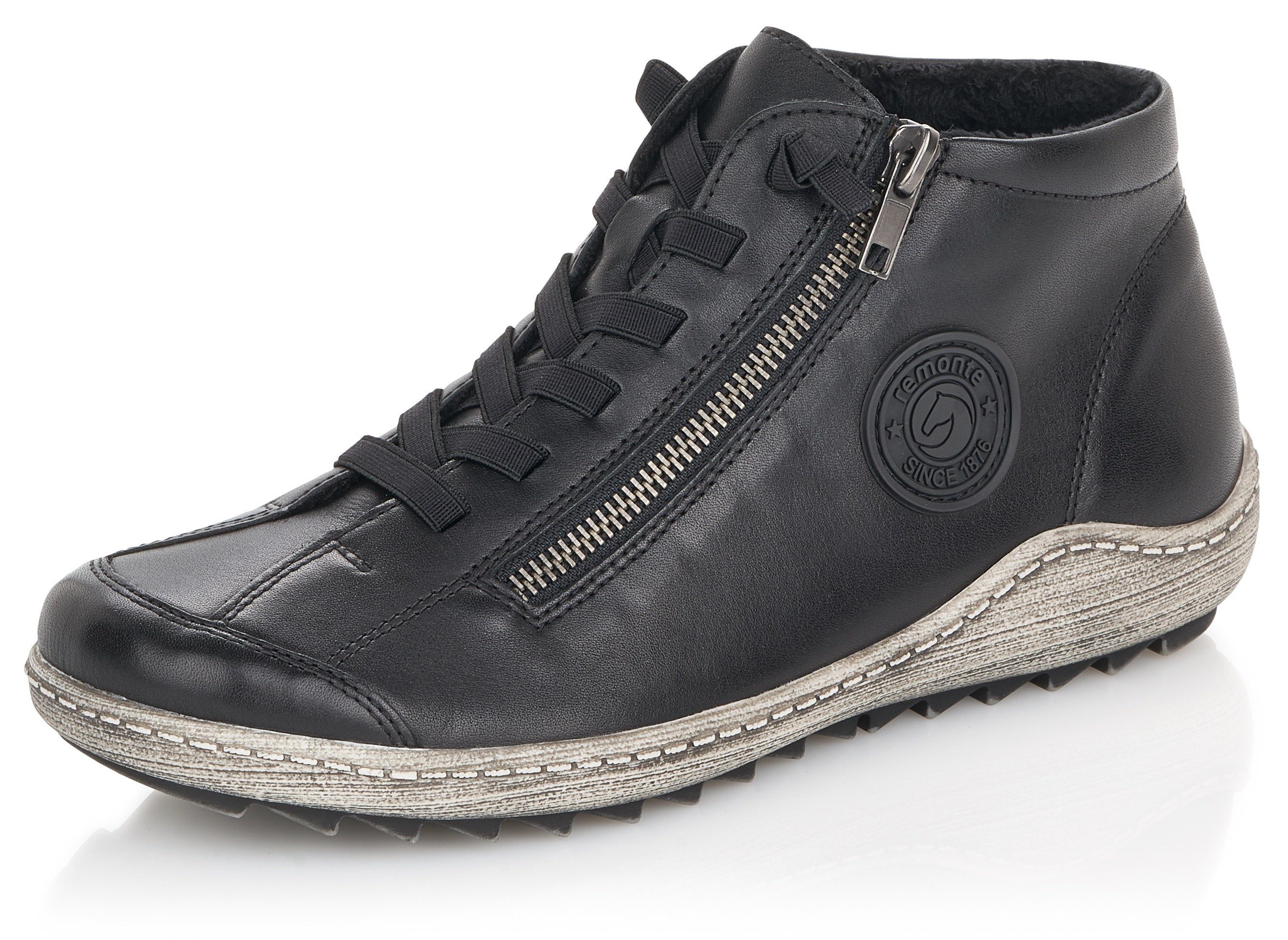 Remonte Sneakers met rits aan de buitenkant dames schoenen maat 37 EU zwart
