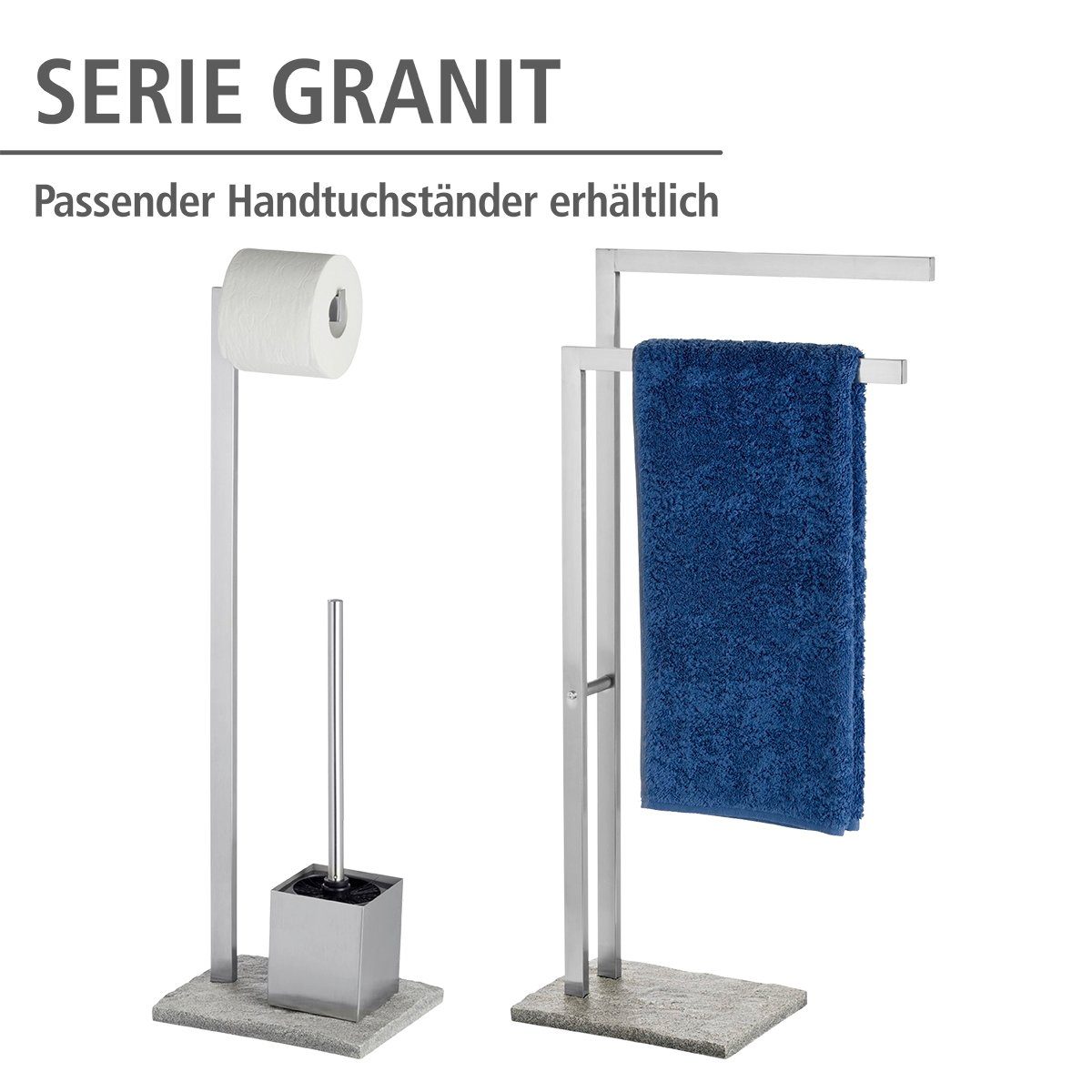 WENKO Toiletset Graniet Roestvrij staal roestvrij