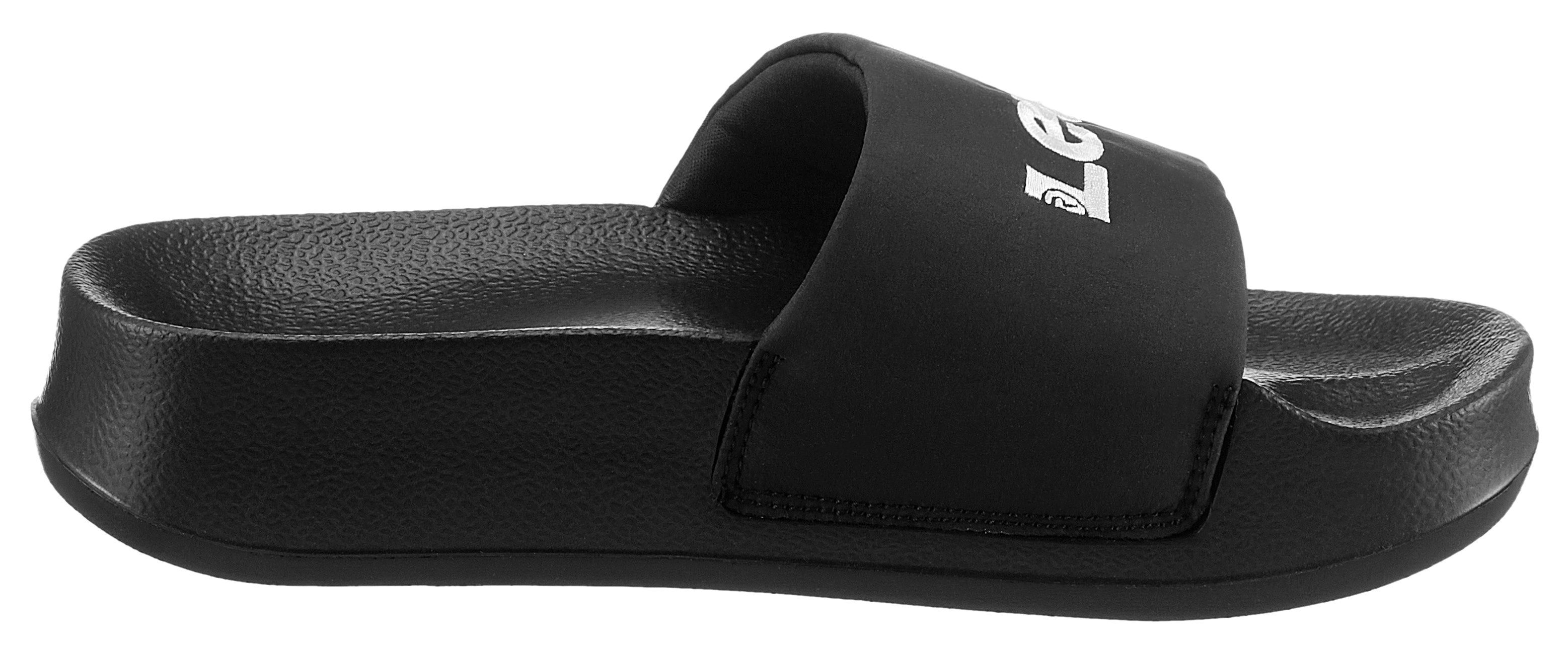 Levi's® Slippers JUNE S BOLD PADDED plateau, zomerschoen, slippers met logo-opdruk