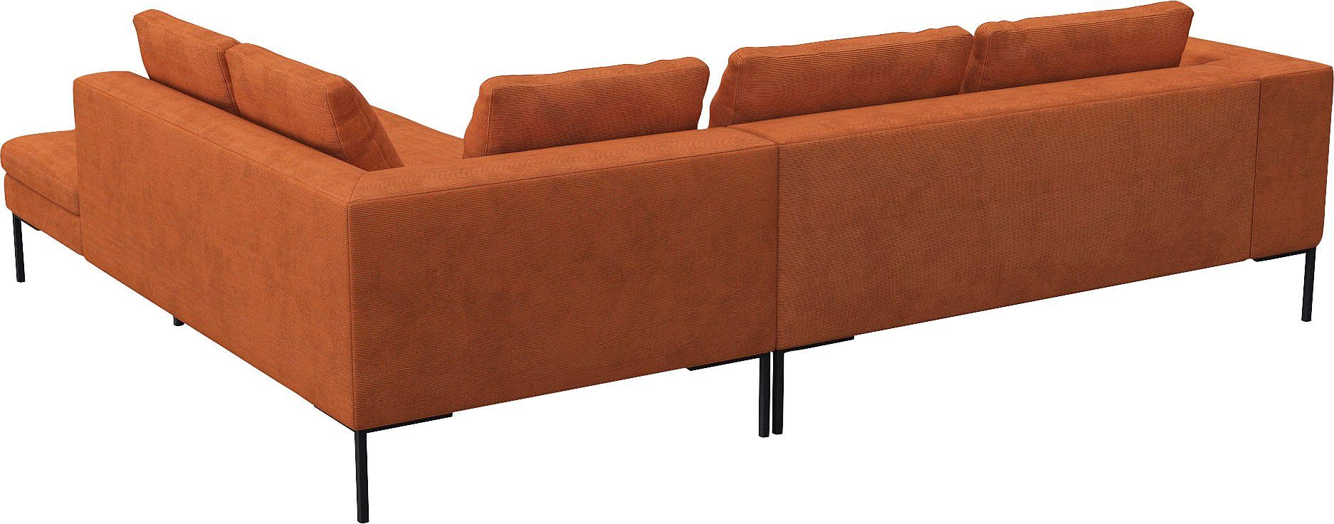 FLEXLUX Hoekbank Loano, supercomfortabel zitcomfort door koudschuim in de zitting moderne bank, vrij in de ruimte te plaatsen, losse kussens, l-vorm