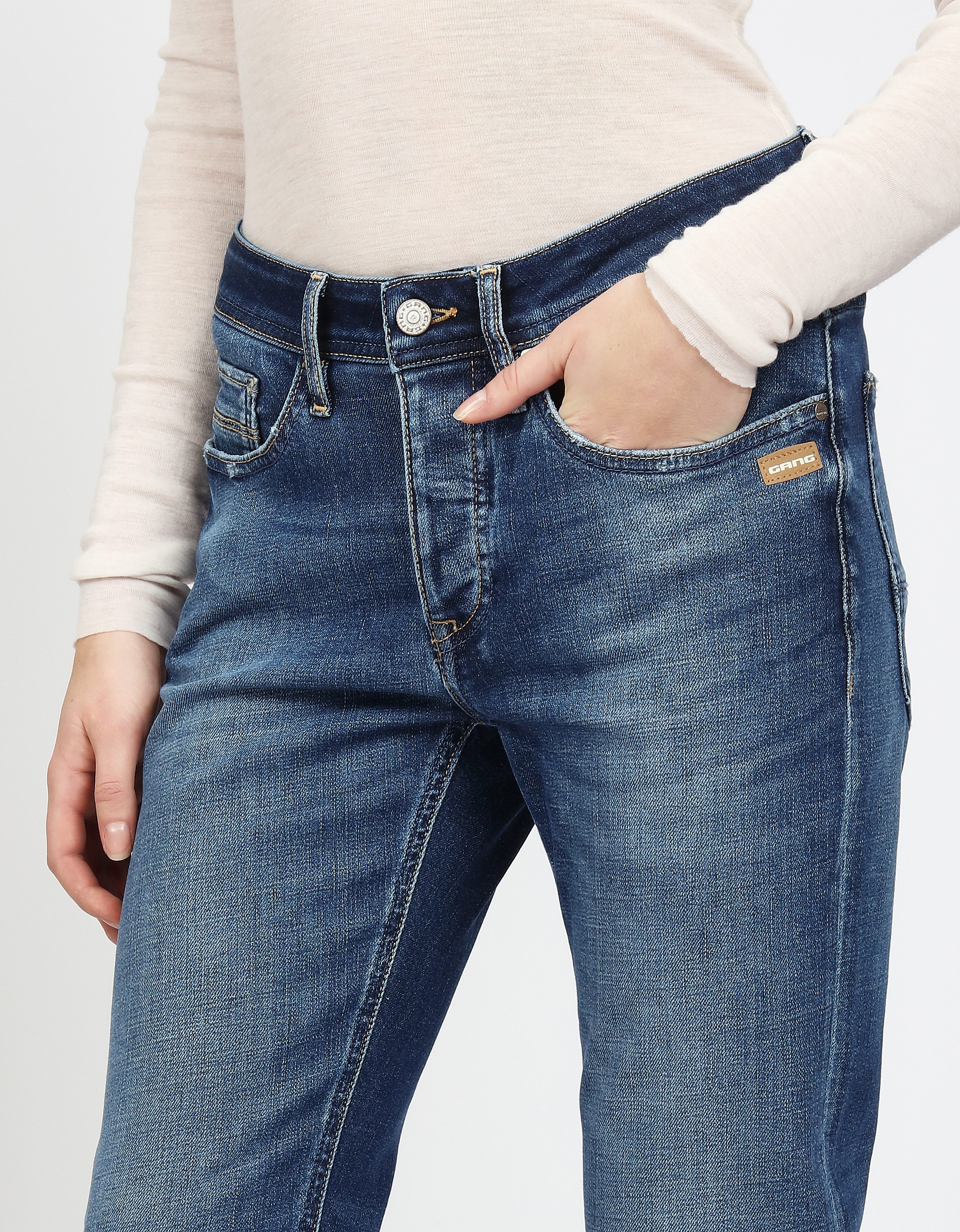 GANG Boyfriendjeans 94NICA CROPPED met rechte en verkorte broekspijpen
