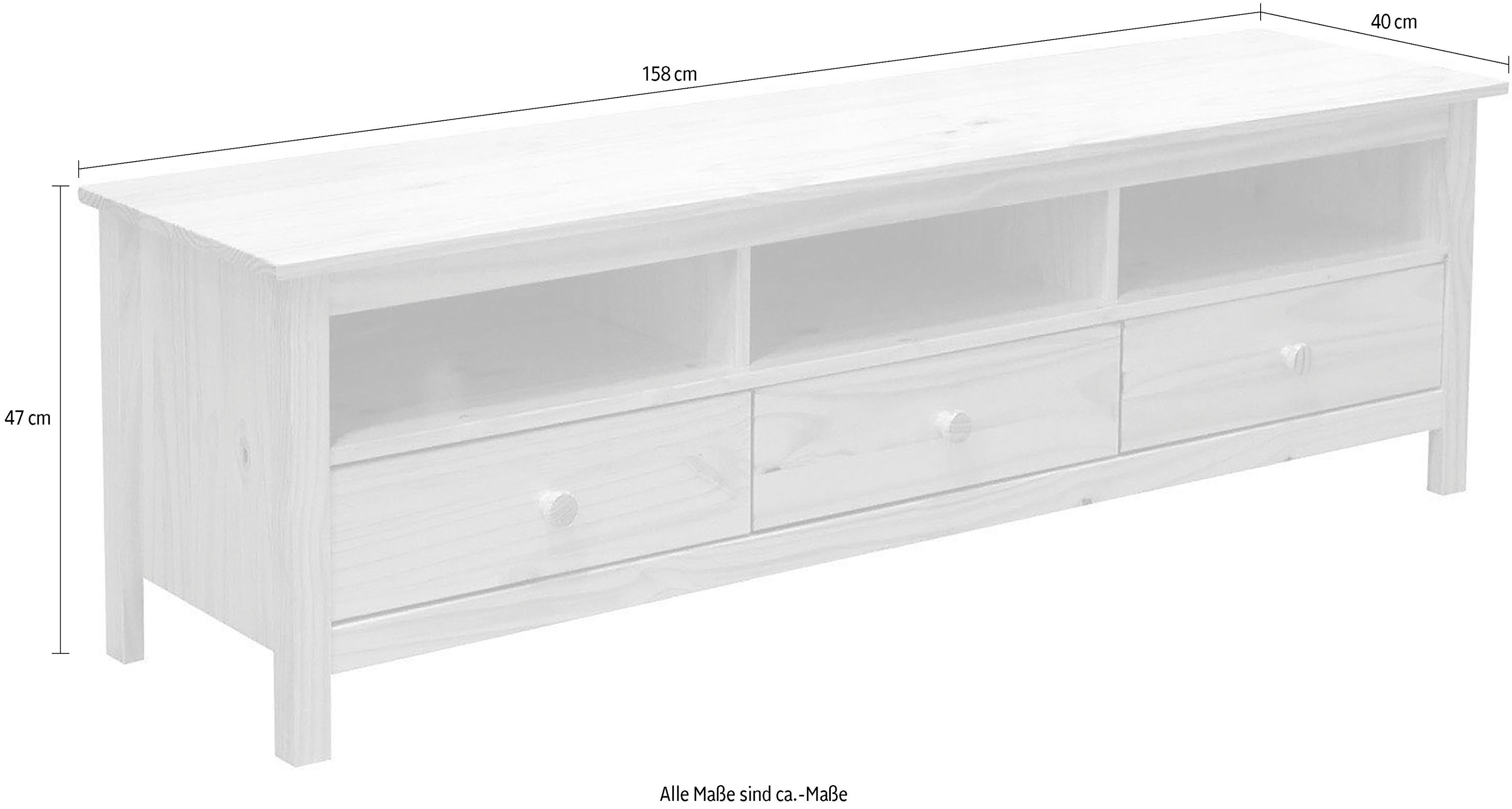 Home affaire Tv-meubel Commode met drie kabeldoorvoeren (1 stuk)