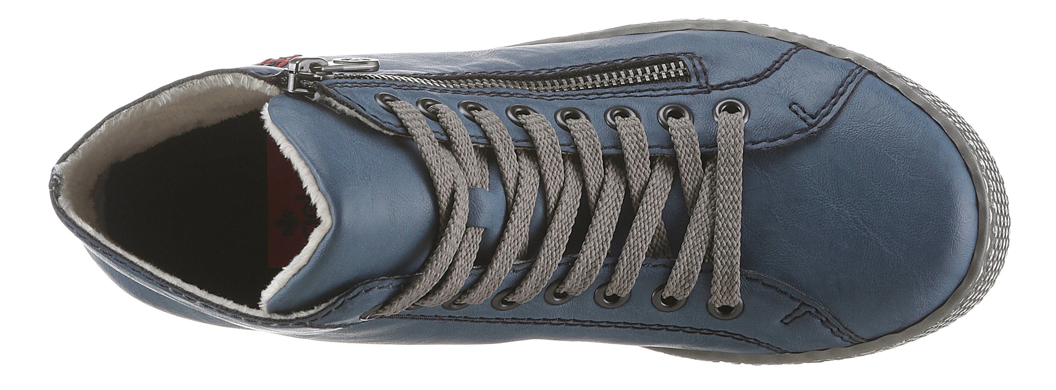 Rieker Hoge veterschoenen veterschoen, laarzen met rits aan de buitenkant