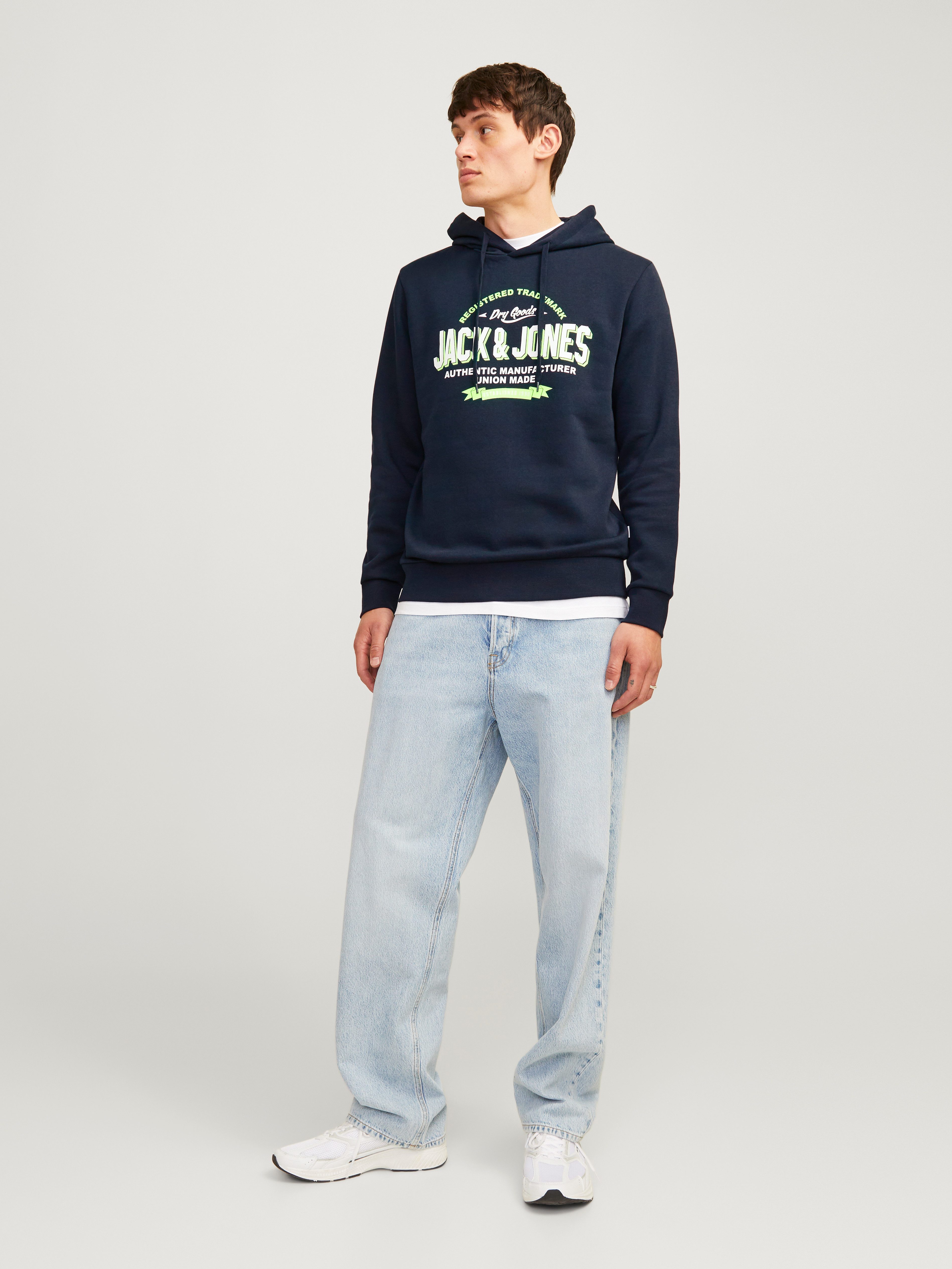 Jack & Jones Hoodie JJELOGO SWEAT HOOD 2 COL 24 25 NOOS