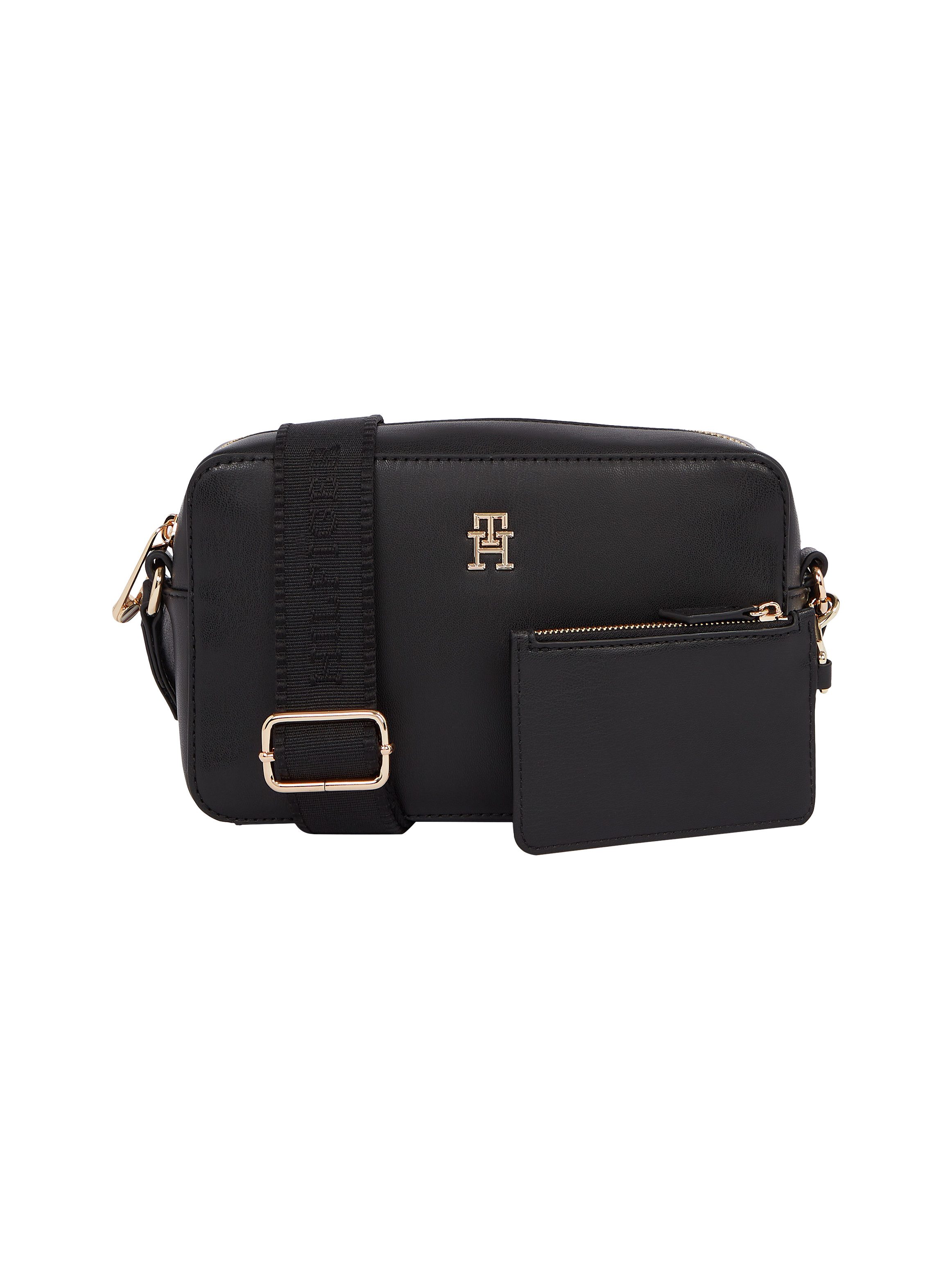 Tommy Hilfiger Zwarte dames crossbody tas met verstelbare band Black Dames
