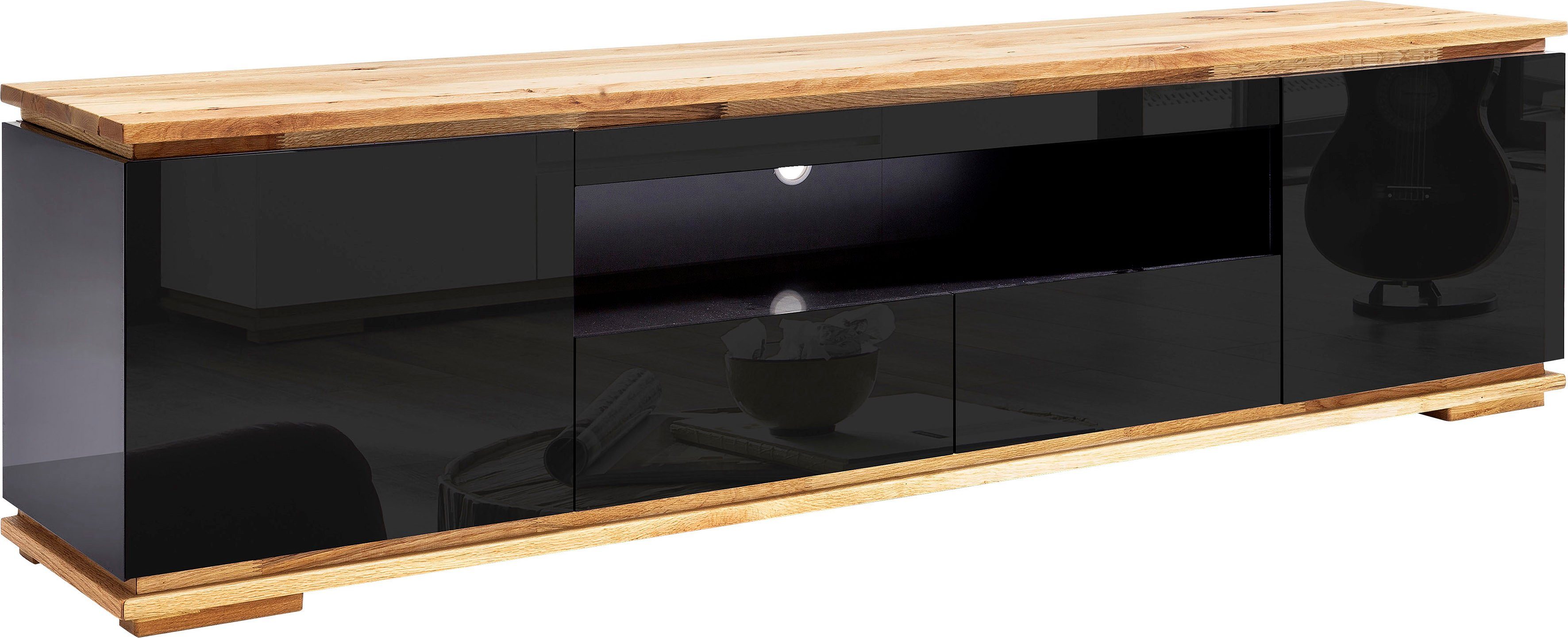 MCA furniture Tv-meubel Chiaro Breedte ca. 202 cm lowboards zwart