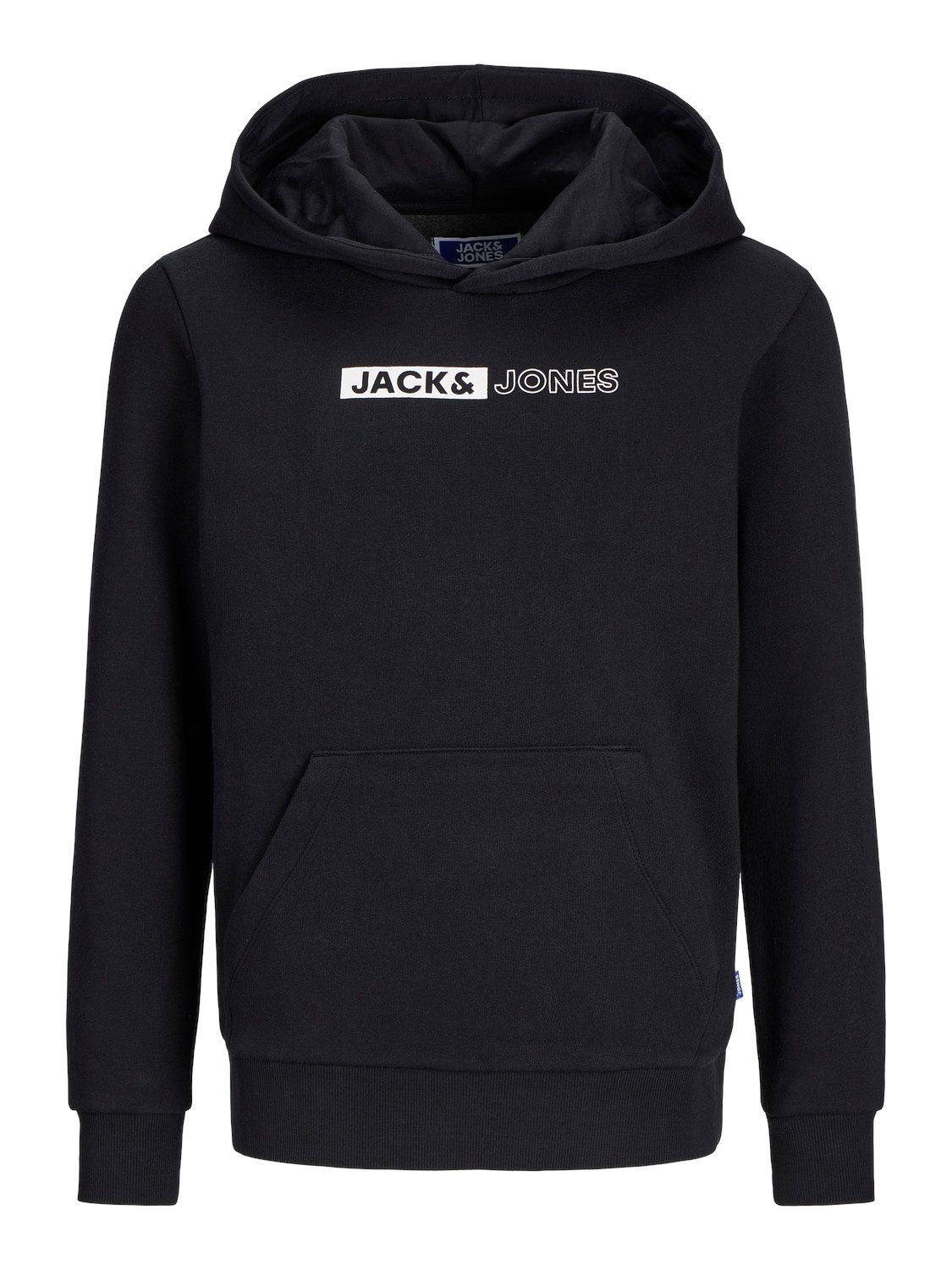 Jack & jones JUNIOR hoodie JJEPLAYER met logo zwart Sweater Logo 140