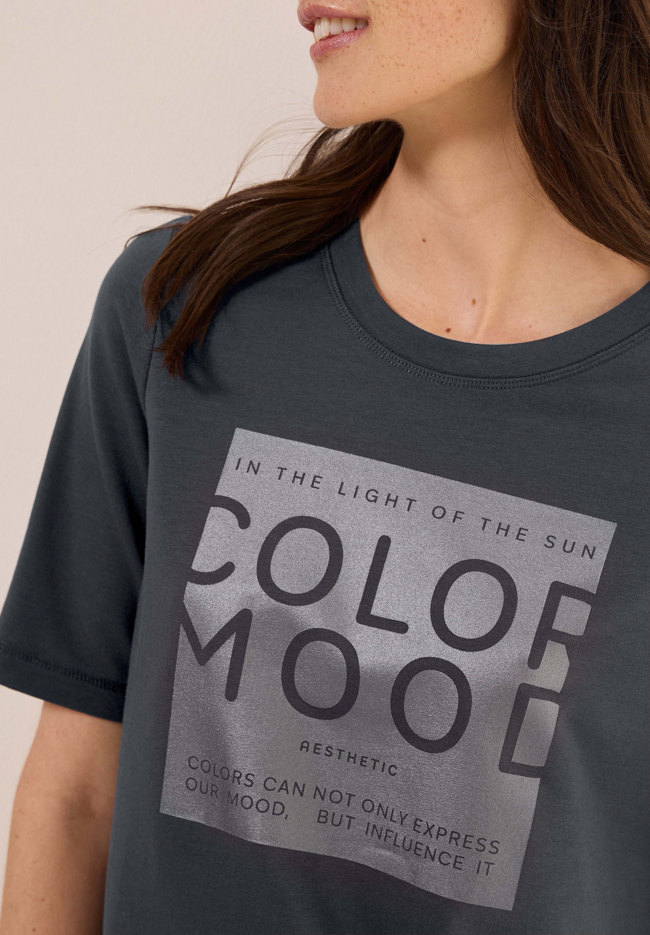 Cecil T-shirt met folieprint