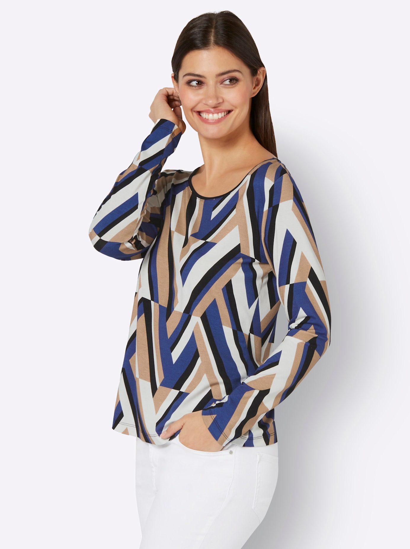Creation L Shirt met lange mouwen Gedessineerd shirt (1-delig)