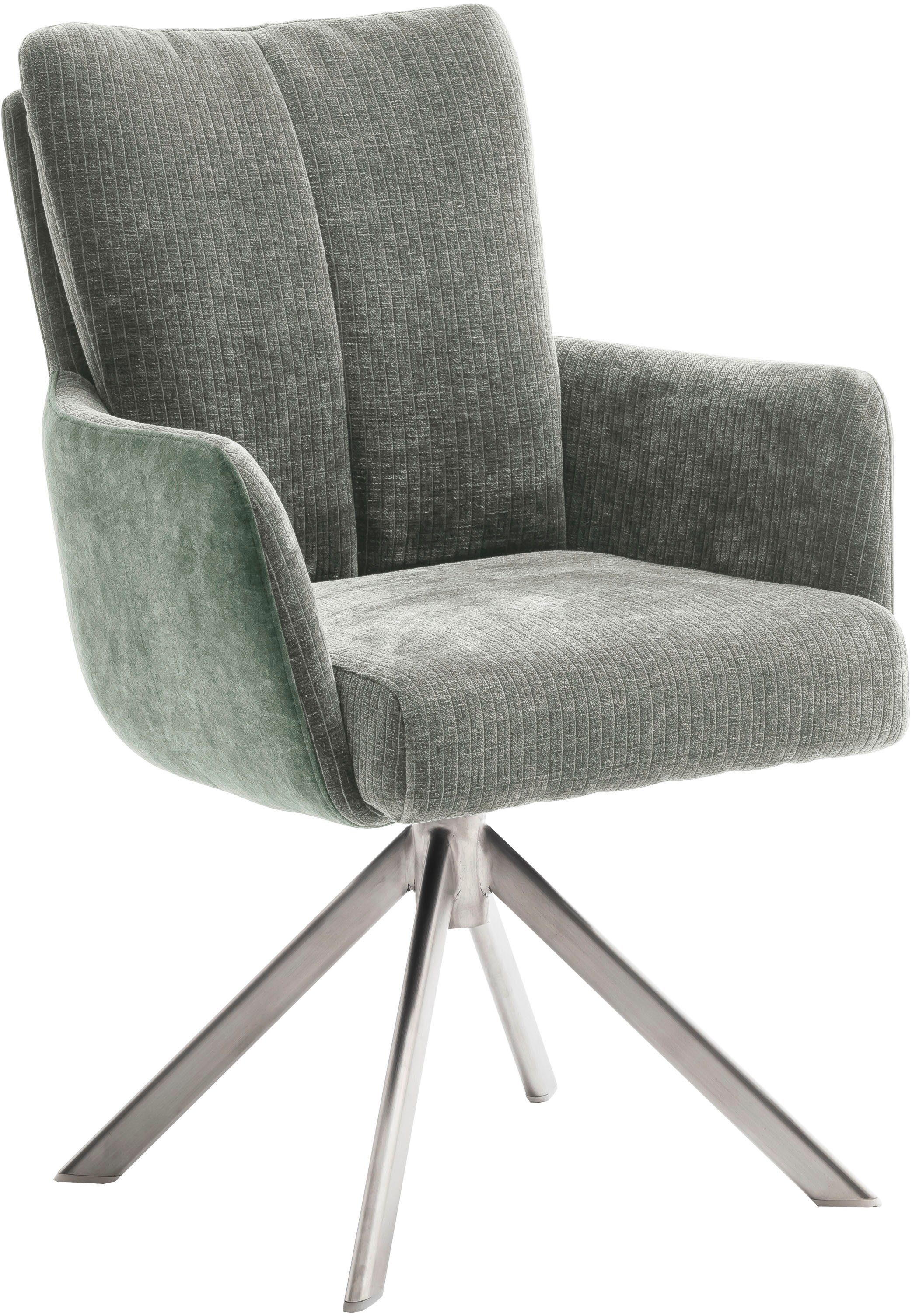 MCA furniture Eetkamerstoel MALIA (set, 2 stuks), 360° draaibaar, pocketvering, zithoogte ca. 49 cm