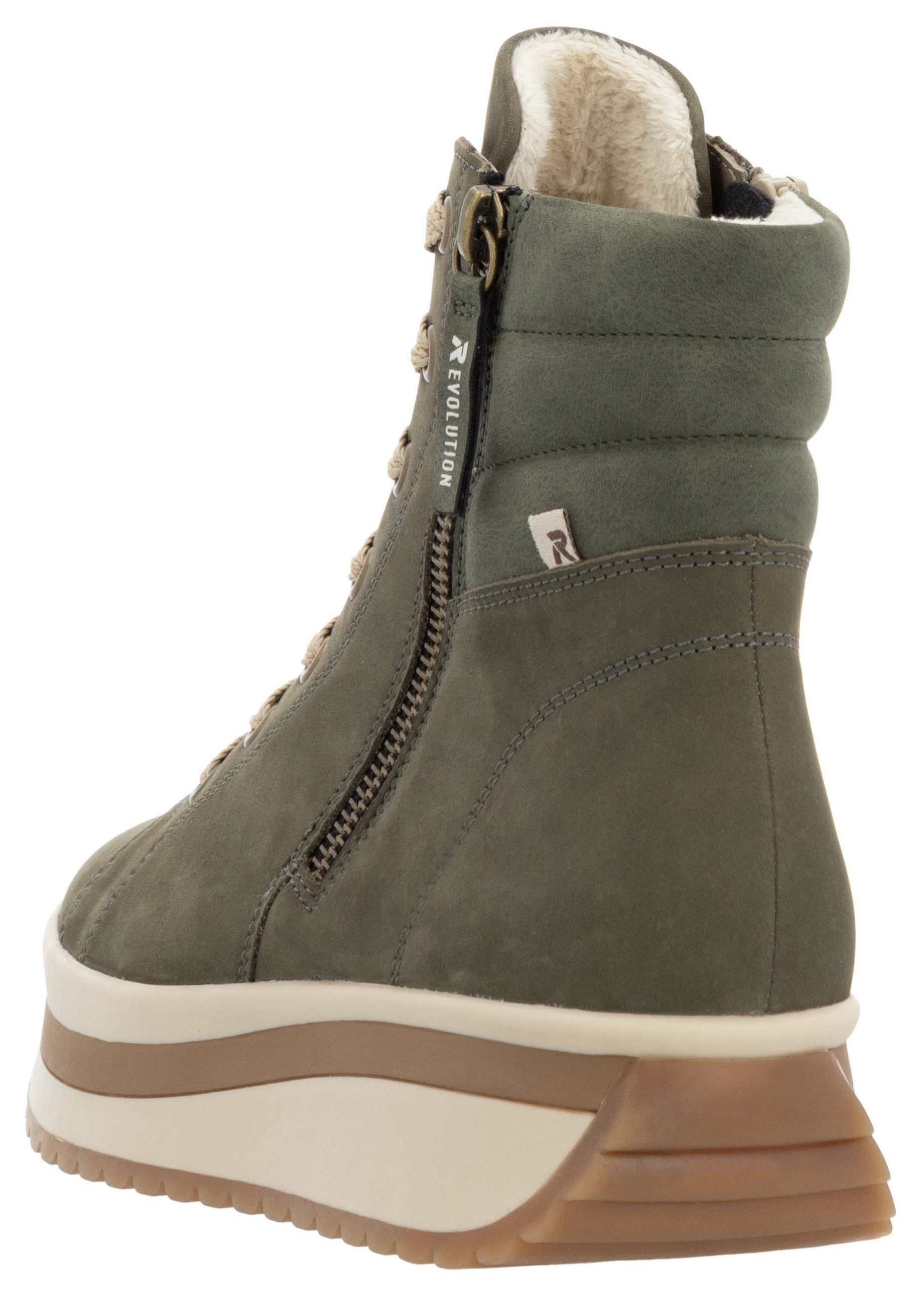 Rieker EVOLUTION Hoge veterschoenen , plateaulaarsjes, high top sneakers with two zippers