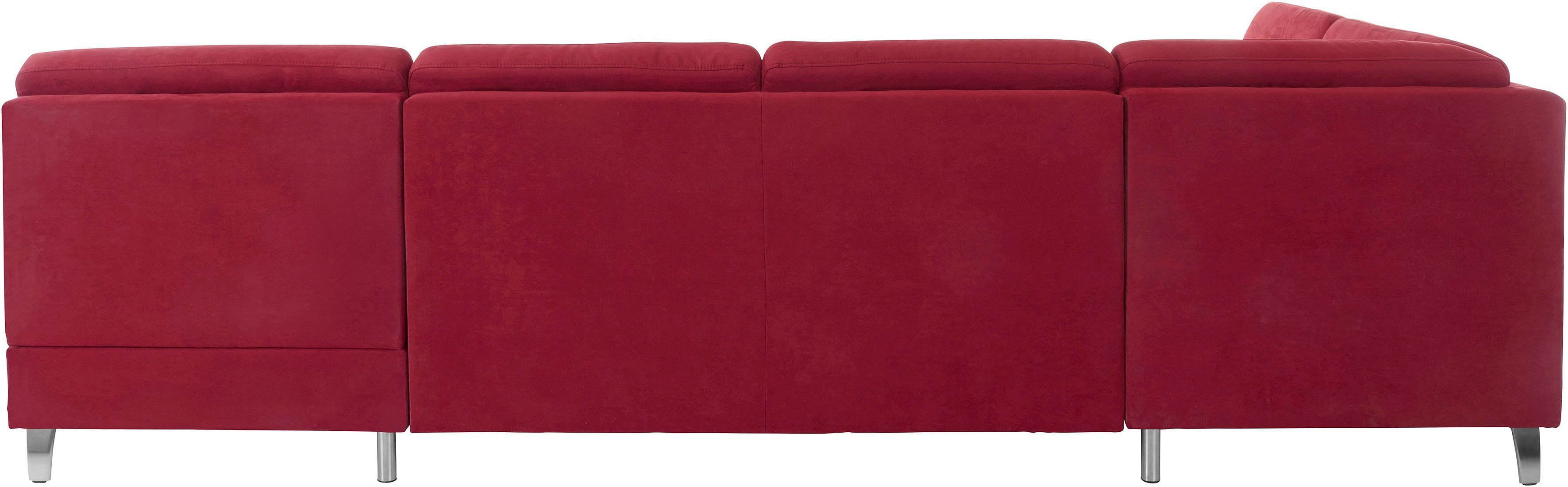 sit&more Zithoek Clio U-vorm naar keuze met slaapfunctie en bedkist, met binnenvering