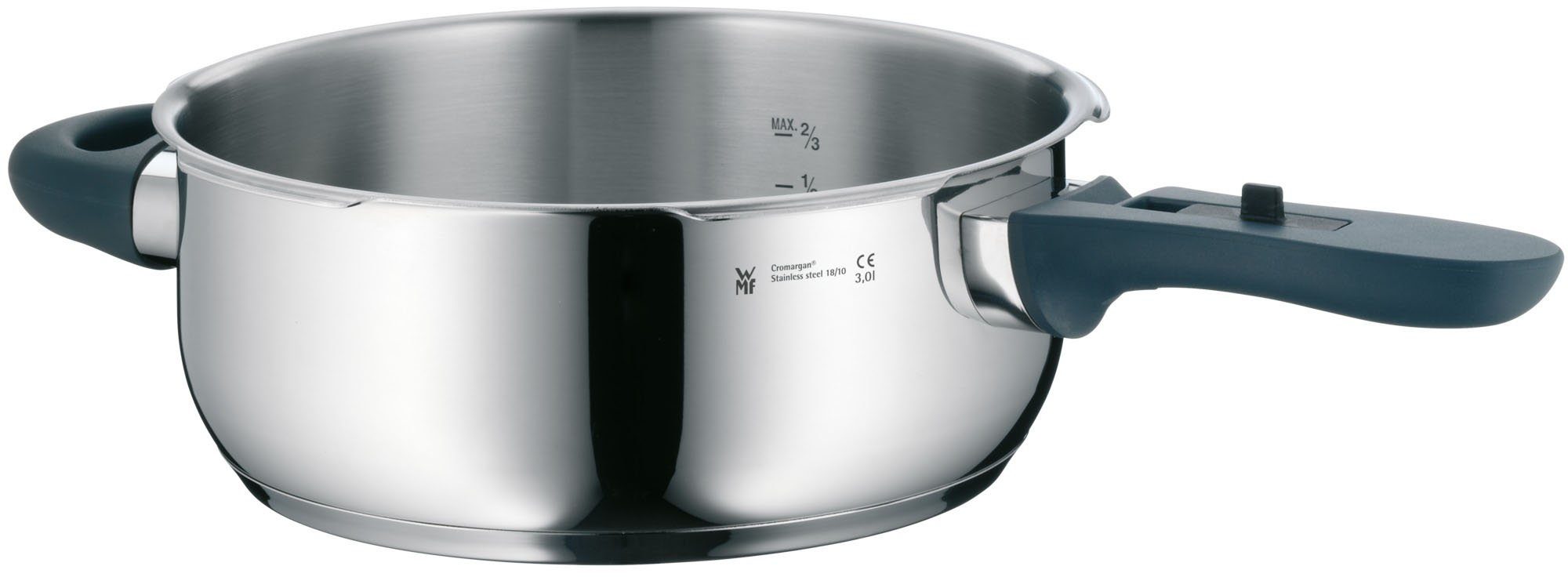 WMF Snelkookpan Perfect RDS Stoompan met een afneembare dekselgreep, inductie (2-delig)