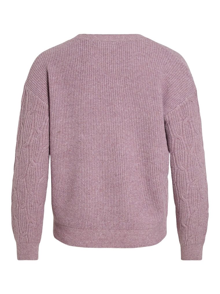 Vila Gebreide trui VILASSIA O-NECK L/S CABEL KNIT TOP -NOOS