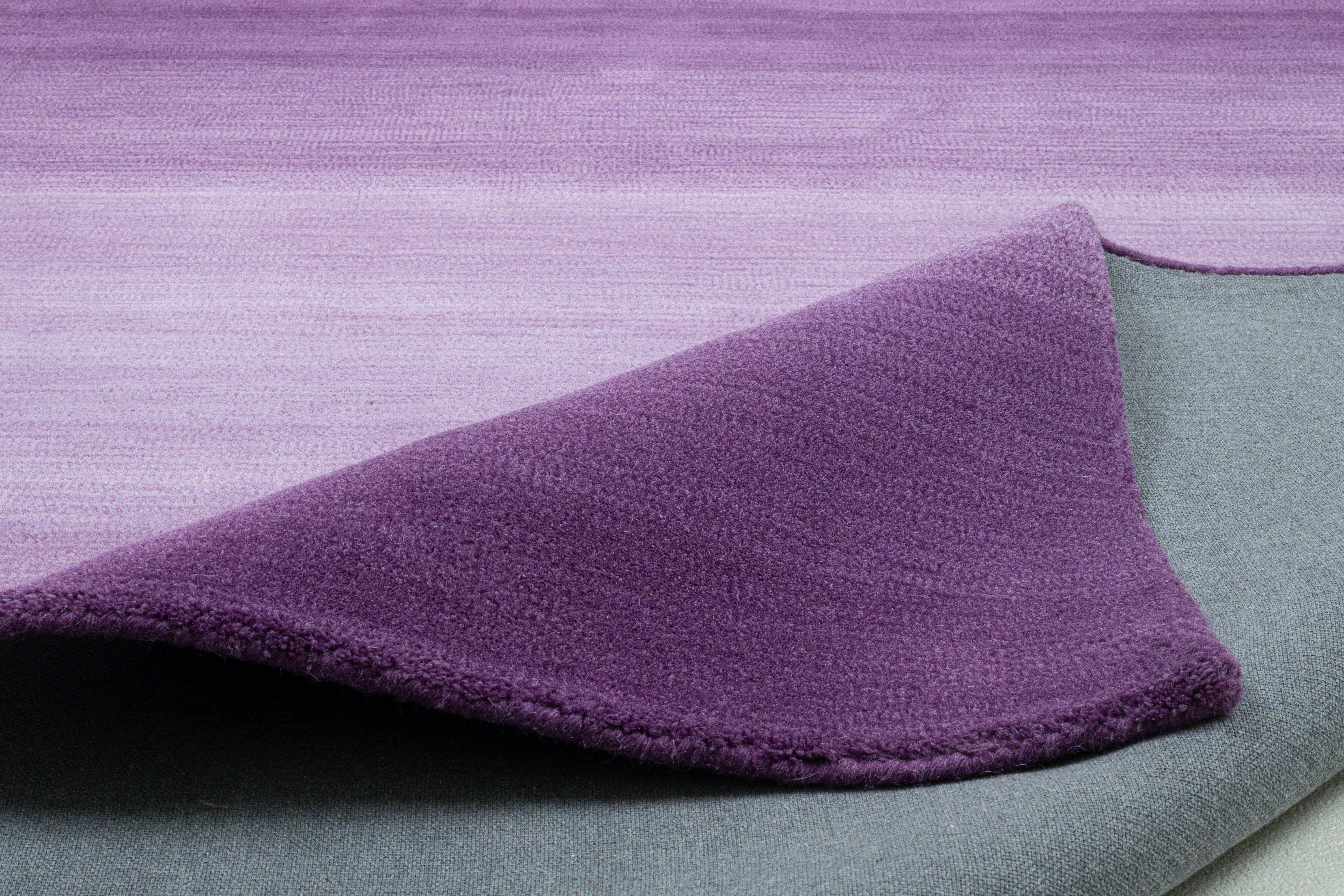 my home Wollen kleed Lessach Handgeweven tapijt, met moderne kleurverloop, 100% wol, handgeweven