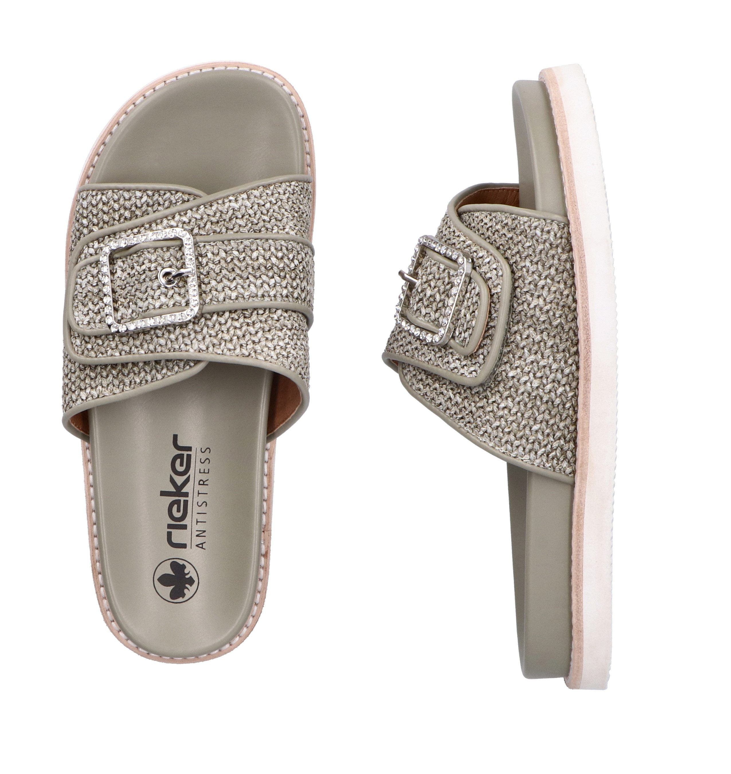 Rieker Slippers , zomer schoen, strand schoen met praktische klittenband