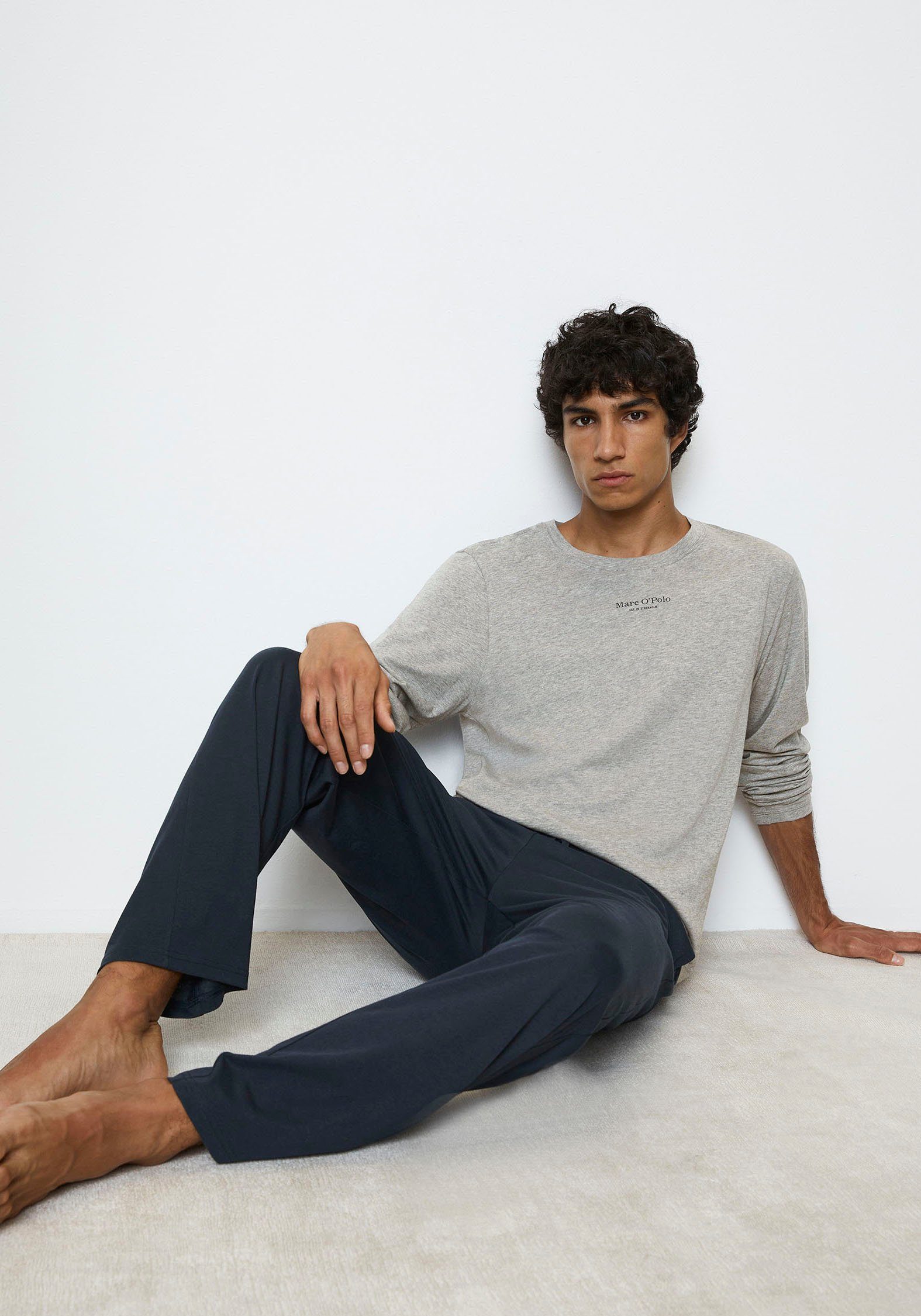 Marc O'Polo Pyjama Mix & Match Cotton met merkembleem op de borst (set, 2-delig)