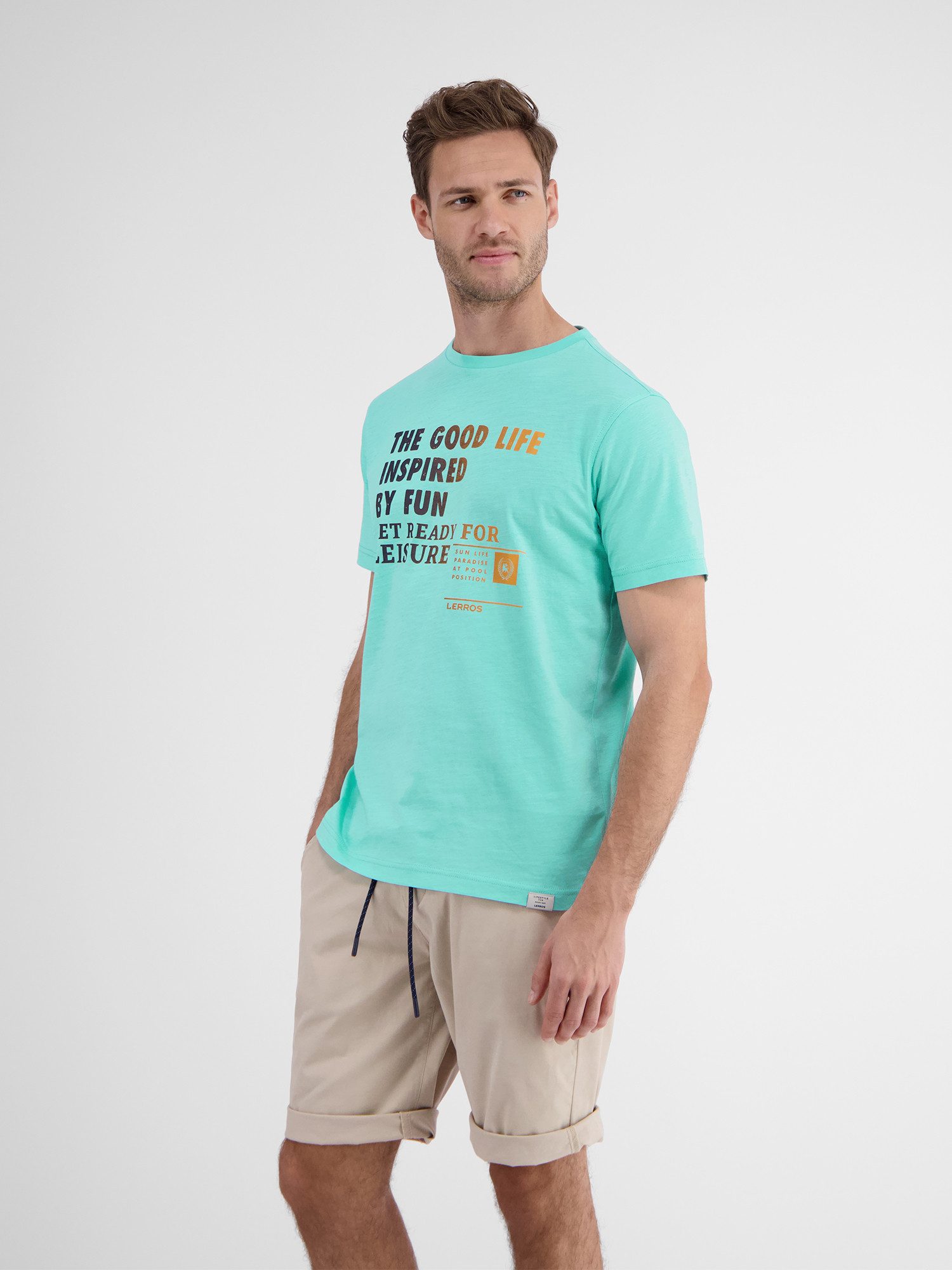 Lerros T-shirt LERROS heren T-shirt met frontprint