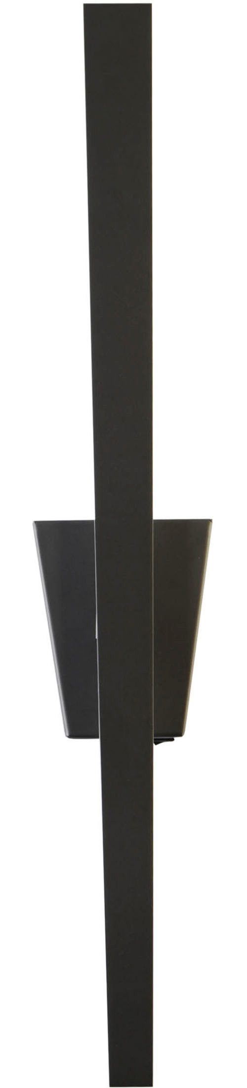 näve Led-wandlamp "Trevor" zwart, trapeziumvormige baldakijn, incl. kantelschakelaar, hoogte 62 cm (1 stuk)