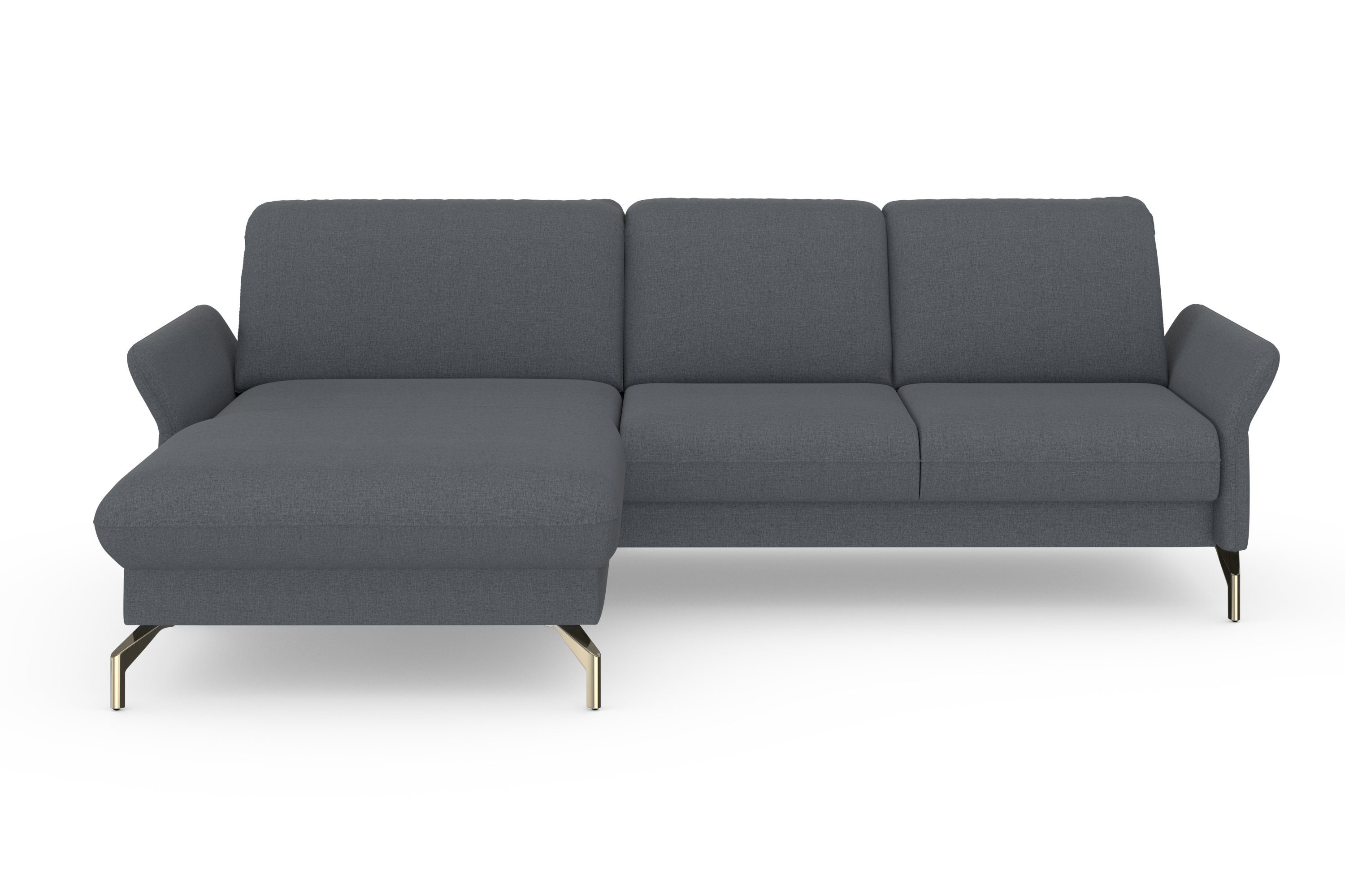 sit&more Hoekbank Fashion L-vorm naar keuze met verstelbare hoofdsteun, uittrekzitting, motorisch, nikkel poten