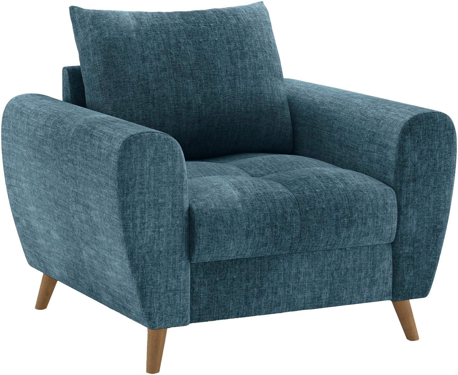 Mr. Couch Fauteuil Blackburn II Geschikt voor de set, optioneel met koudschuim fauteuils blauw