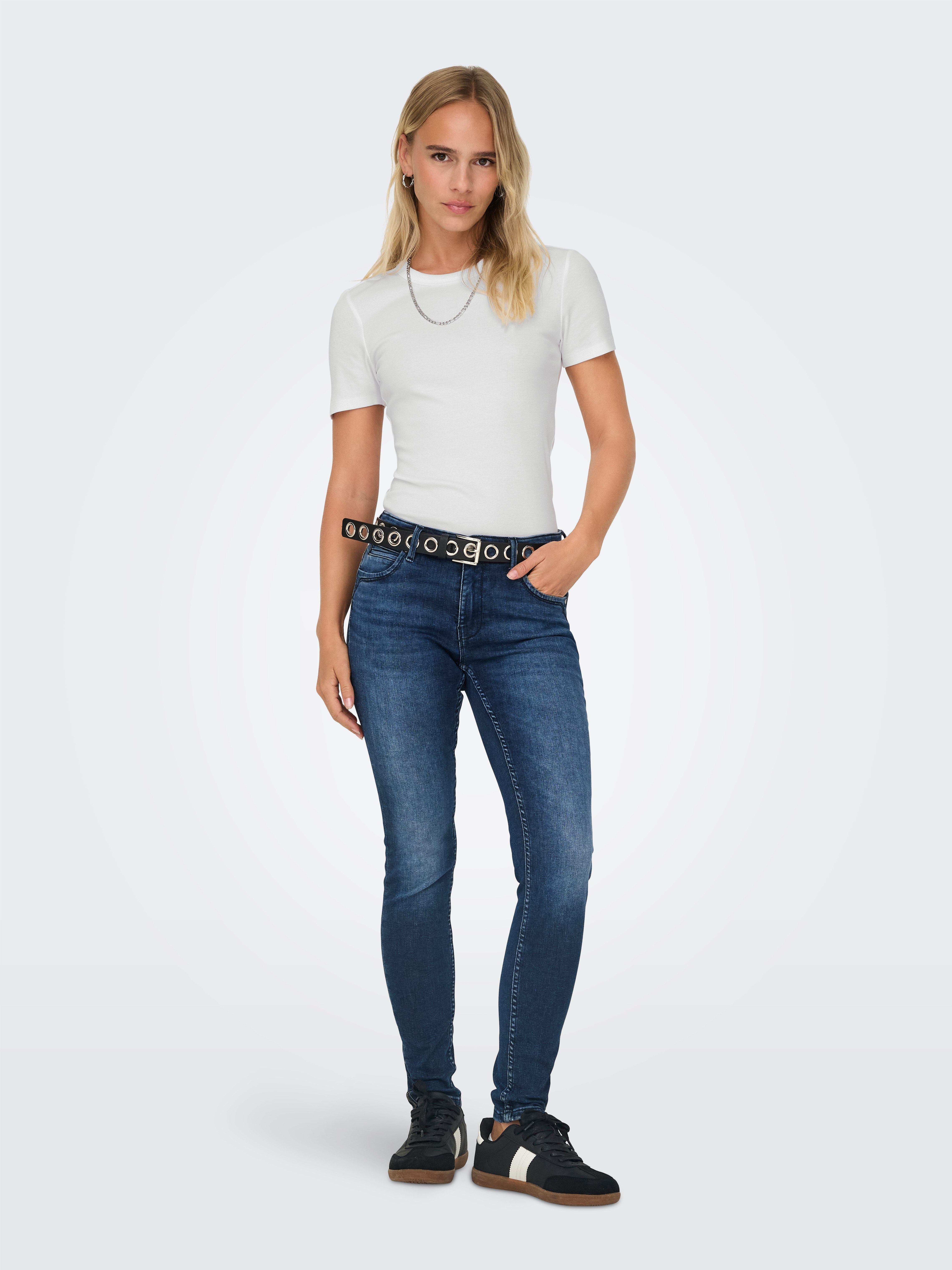 Only Shirt met korte mouwen ONLEASY S/S O-NECK TOP BOX JRS