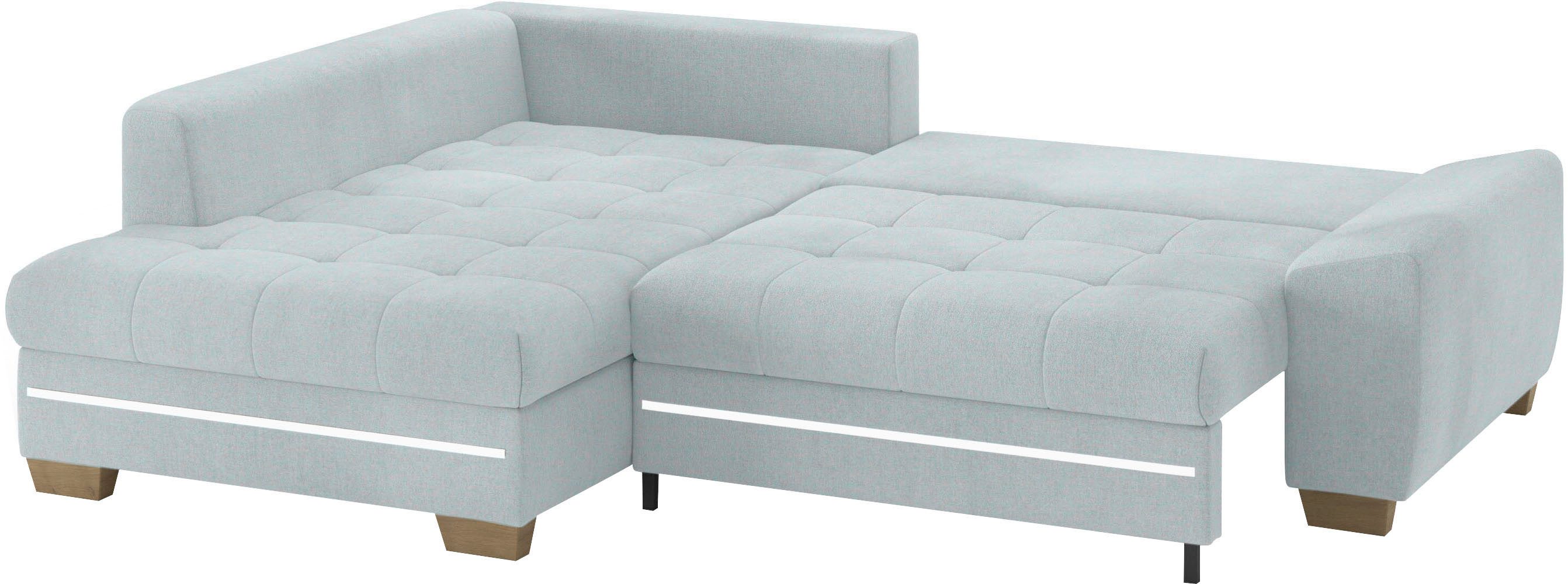 Mr. Couch Hoekbank Nikita II, L-vorm met rgb-led verlichting, optioneel met bed, bedlade, koudschuim