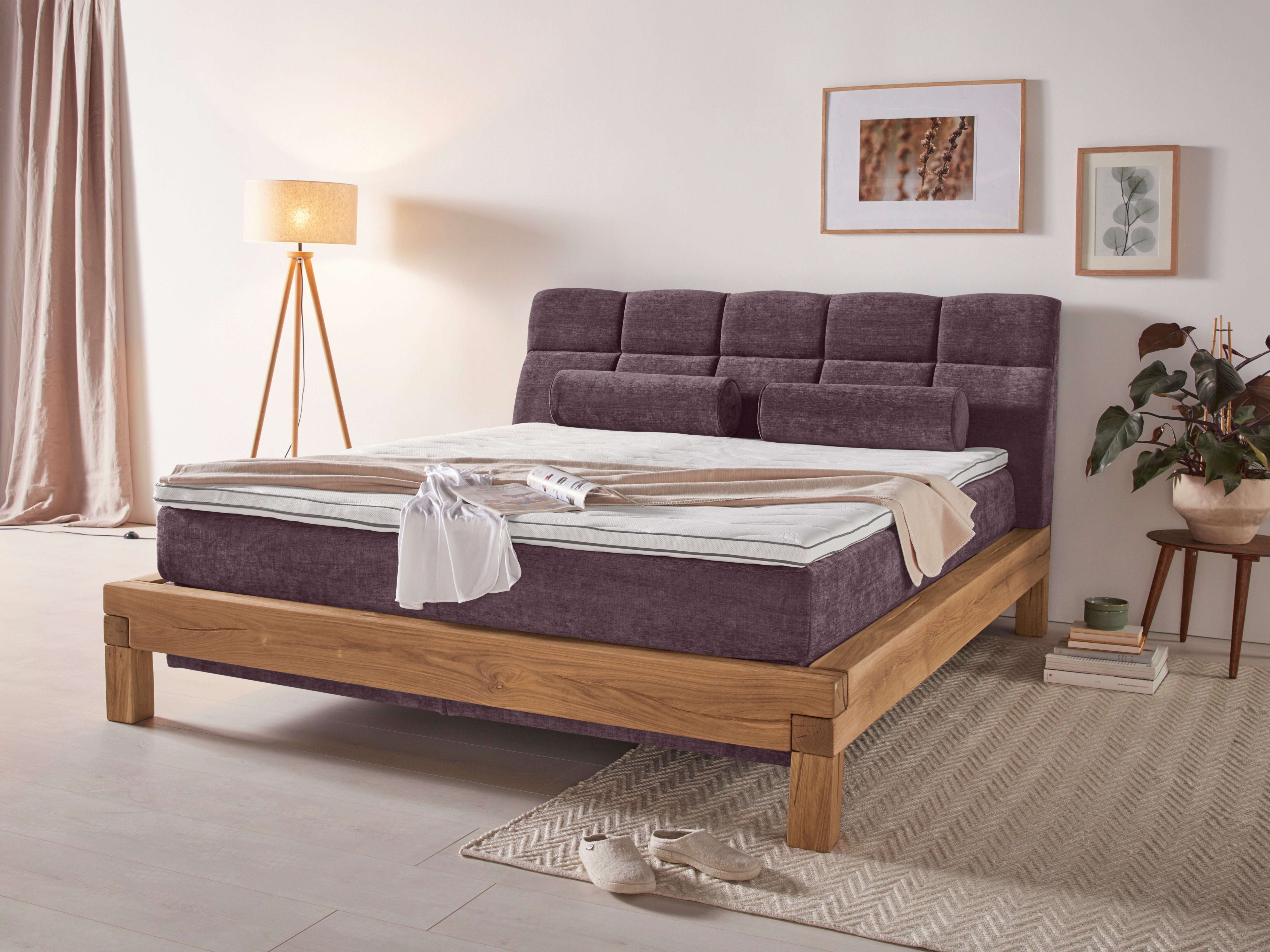 Home affaire Boxspring Villads Ligoppervlak: 180x200 cm, inside-boxspringonderbouw, gerecyclede stoffen