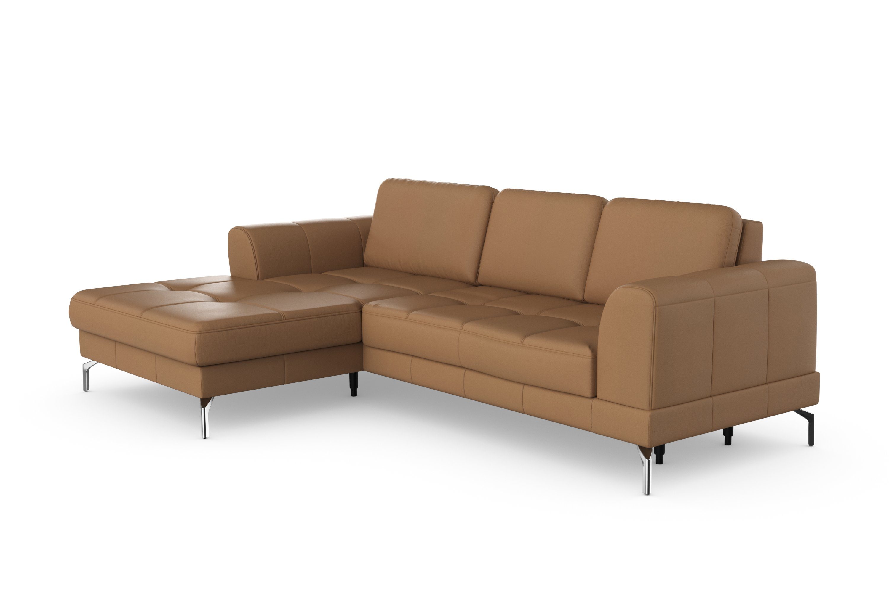 sit&more Hoekbank Bendigo L-vorm inclusief zitdiepteverstelling, bodemvrijheid 15 cm, 2 pootkleuren