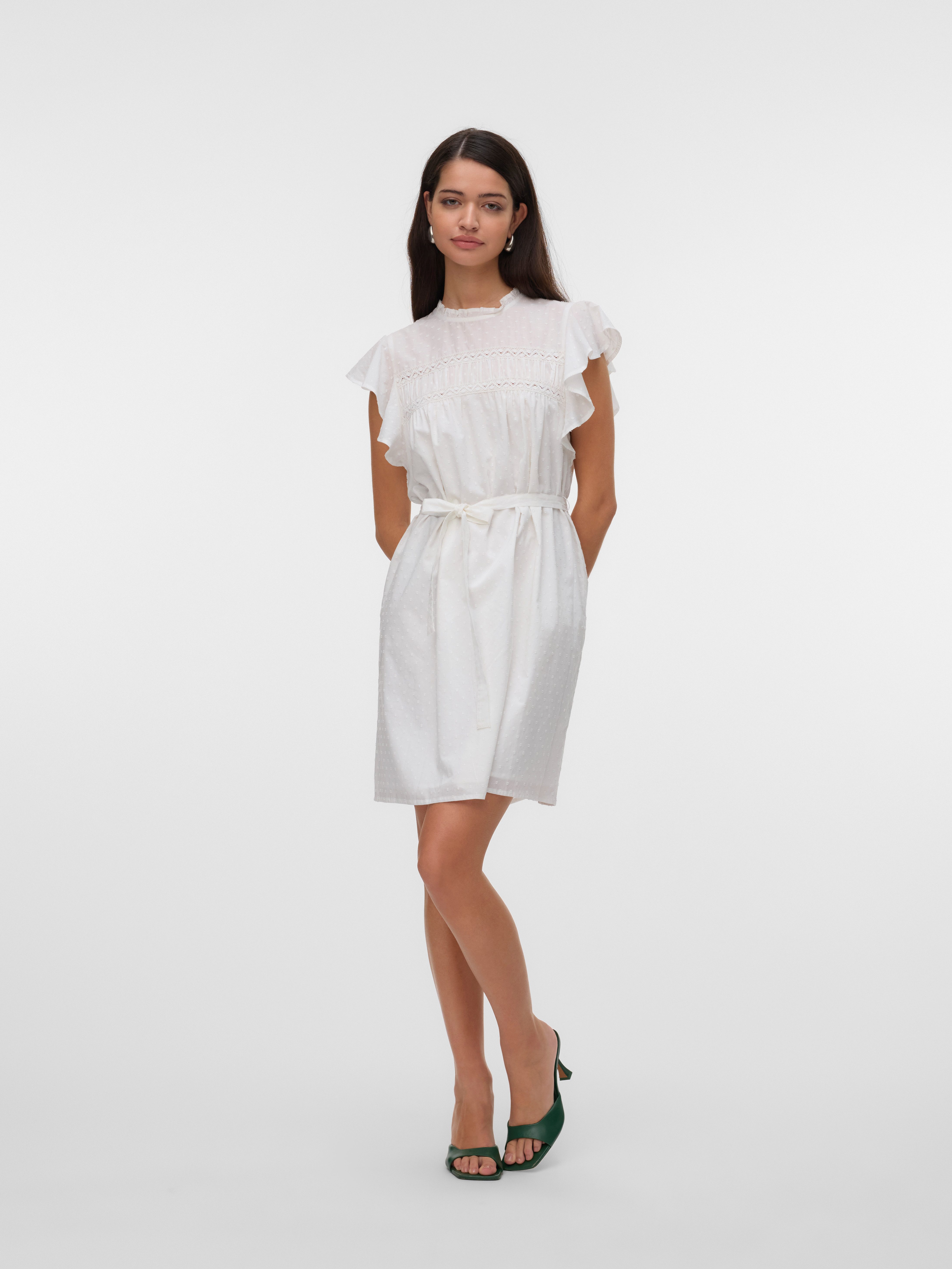 Vero Moda Mini-jurk VMTRINE SL SHORT LACE DRESS WVN GA NOOS
