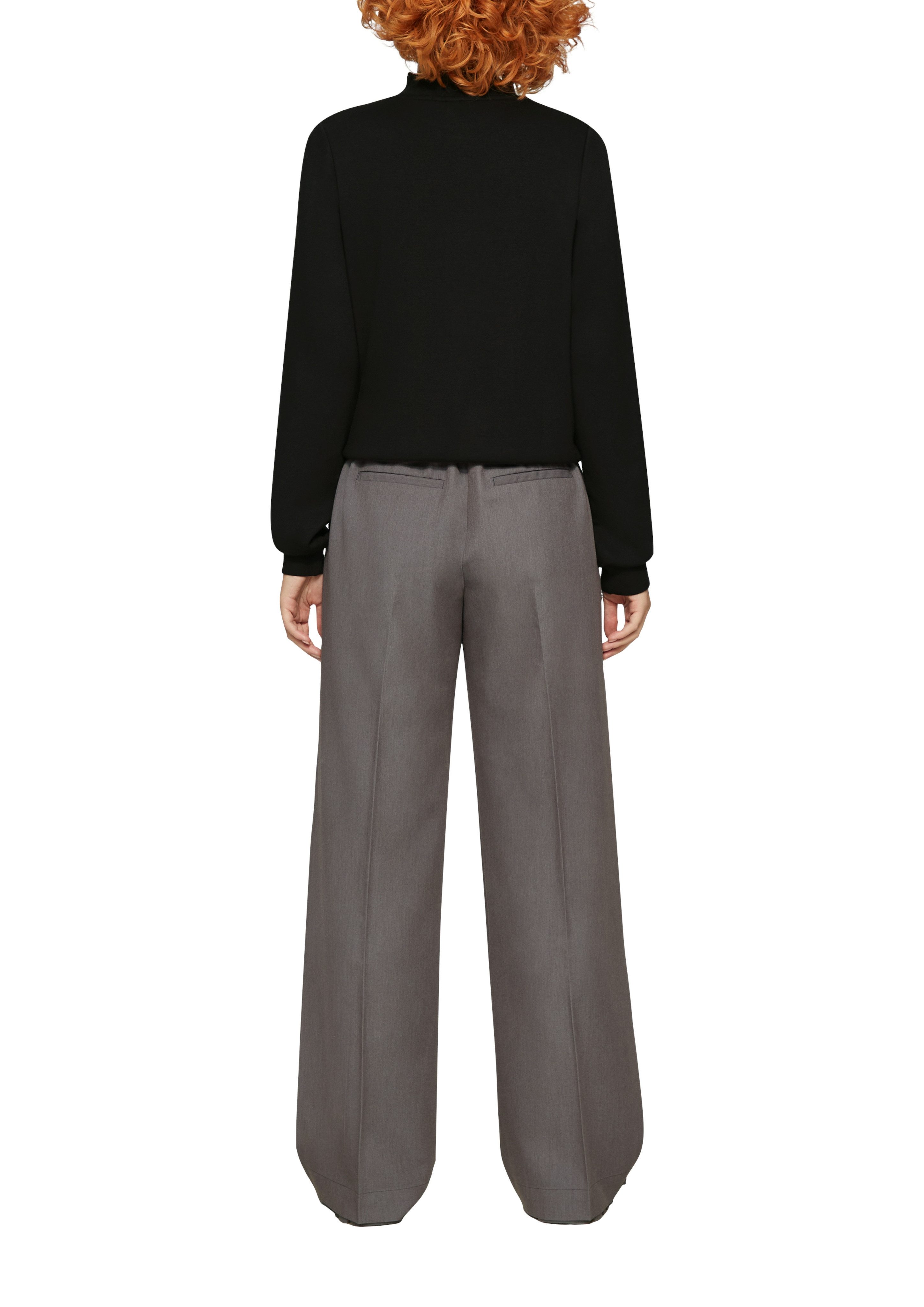 Q S designed by Sweatshirt met gegolfde kraag